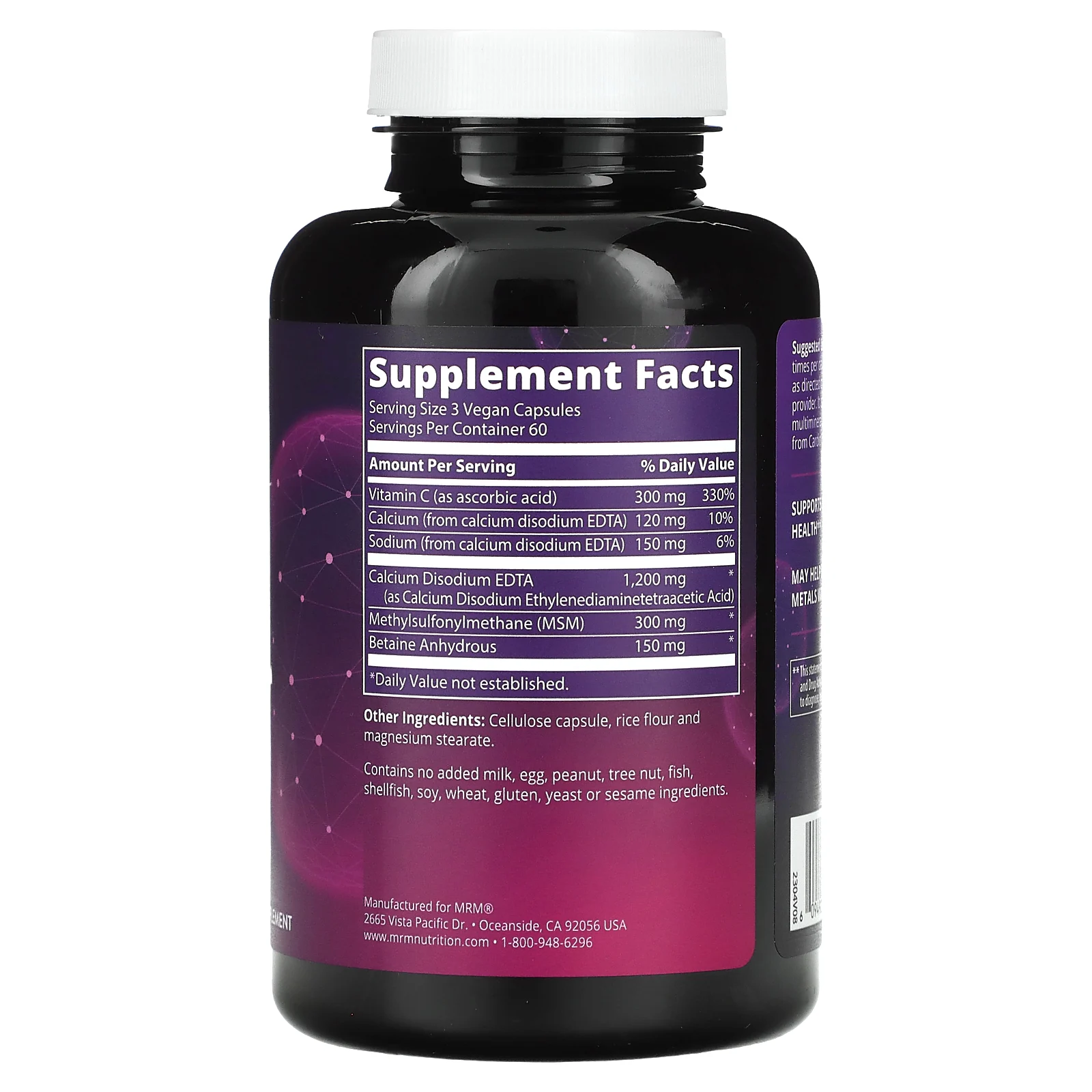 MRM Nutrition, Cardio Chelate с ЭДТК, 180 веганских капсул