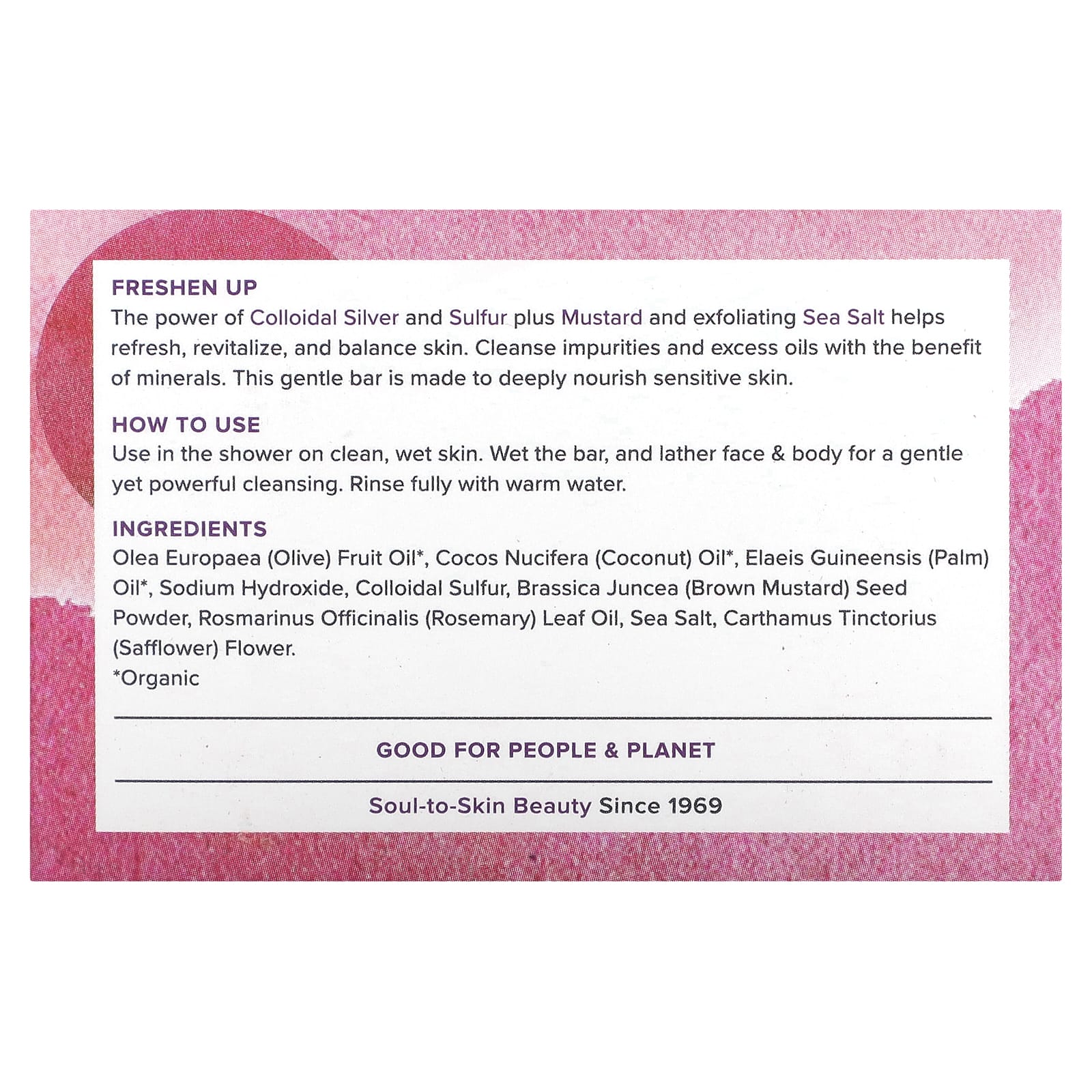 Heritage Store, мыло ручной работы, с серой из горячих источников, 100 г (3,5 унции)