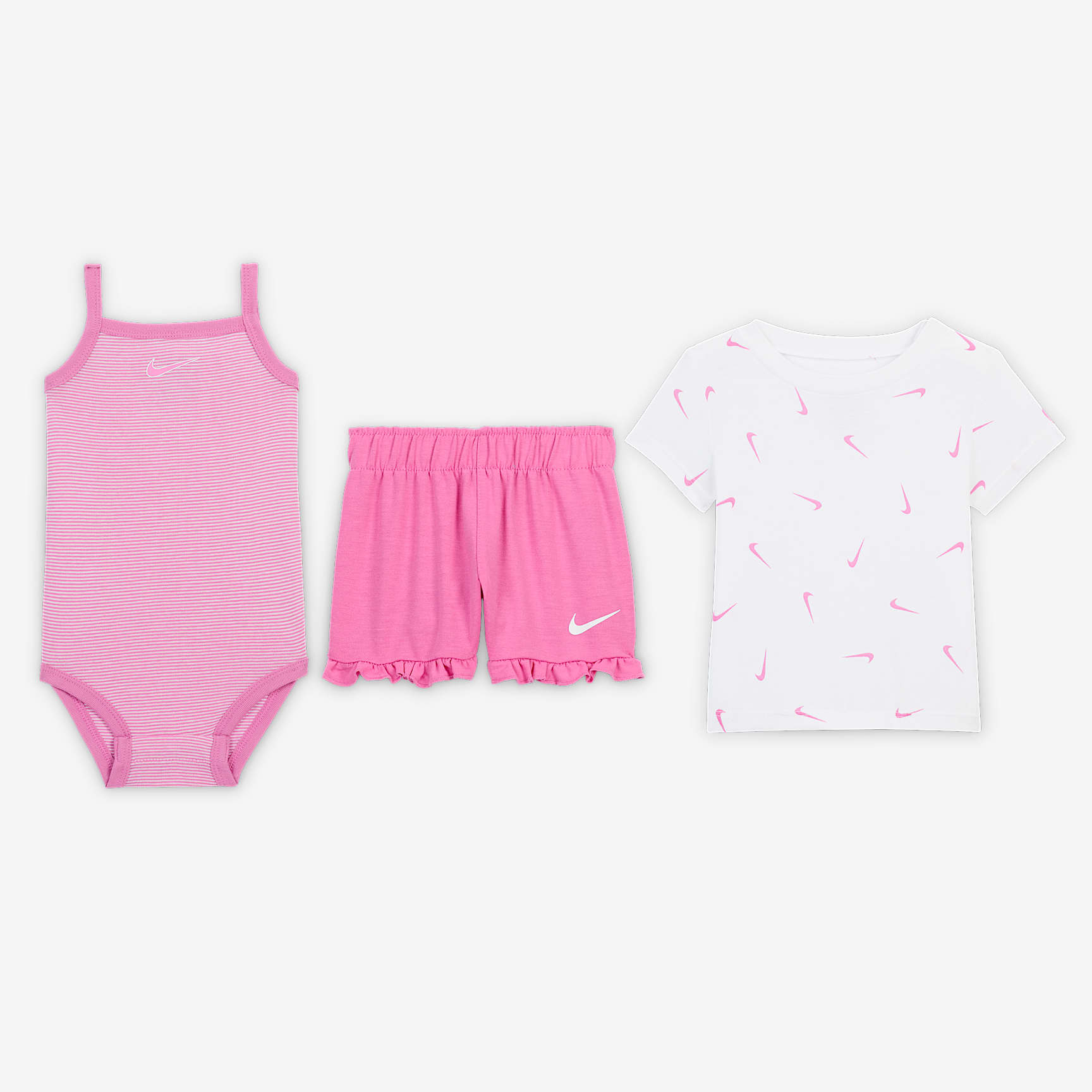 Nike Essentials Baby (0-9M) 2-Piece Ruffle Shorts Set
