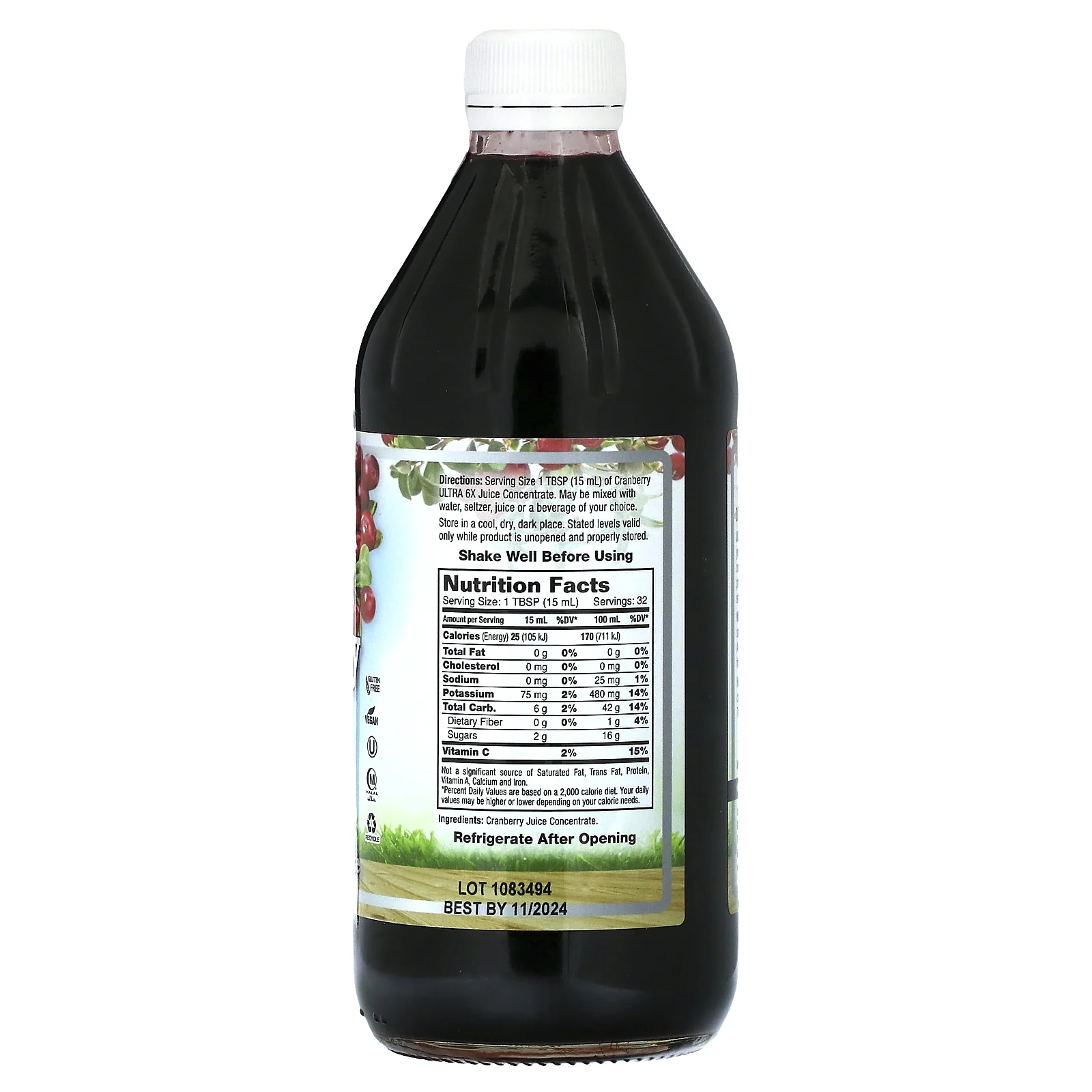 Dynamic Health, Cranberry Ultra 6X, 473 мл (16 жидк. унций)