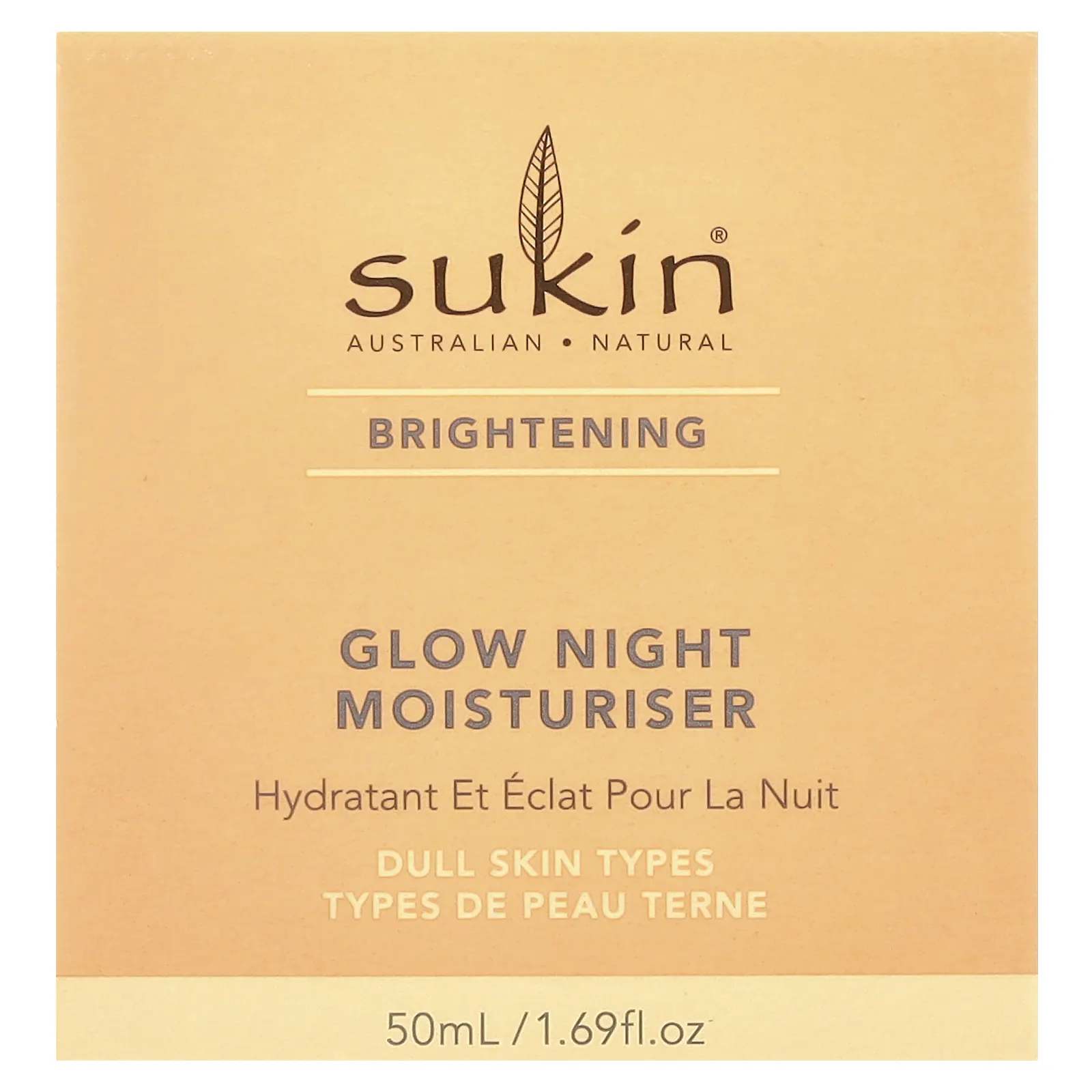 Sukin, Ночное увлажняющее средство для сияния кожи, осветляющее, 50 мл (1,69 жидк. Унции)