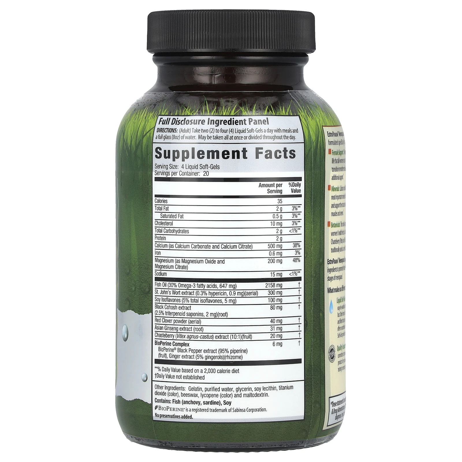 Irwin Naturals, EstroPause, поддержка в период менопаузы, 80 мягких желатиновых капсул с жидкостью