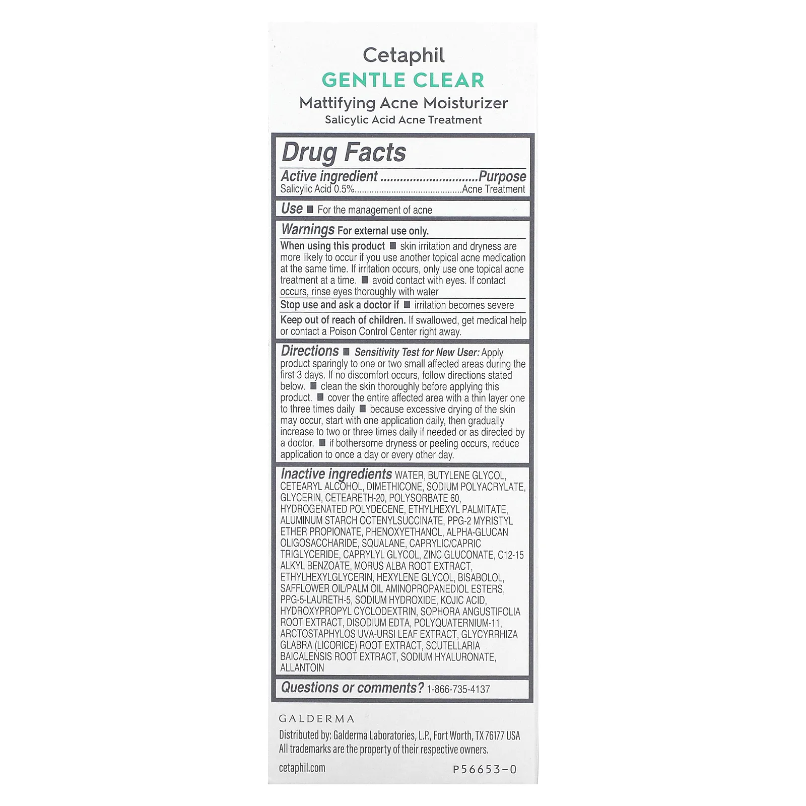 Cetaphil, матирующий увлажняющий крем от акне, 89 мл (3 жидк. унции)