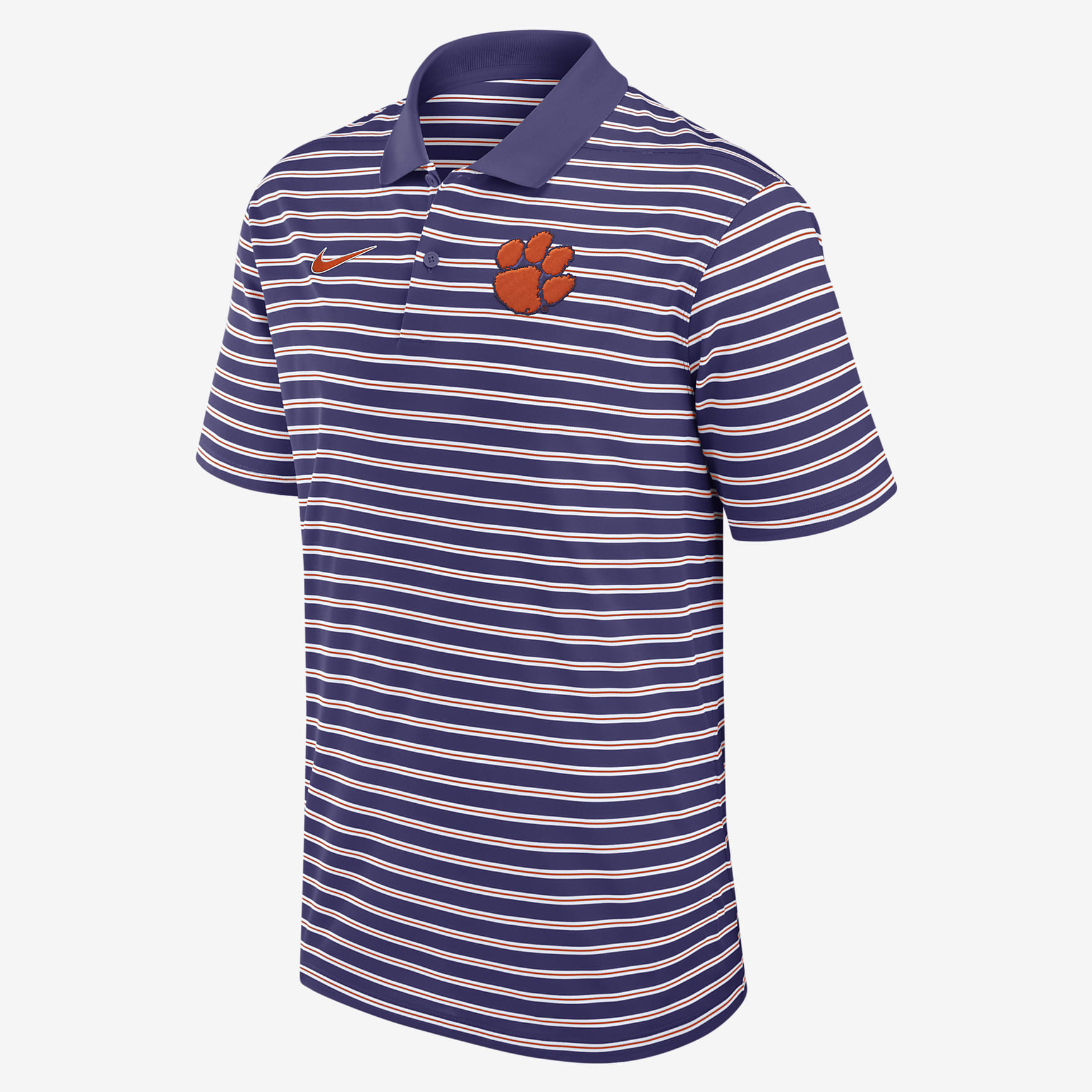 Clemson Tigers Primetime Victory Striped Men's Nike Dri-FIT College Polo
