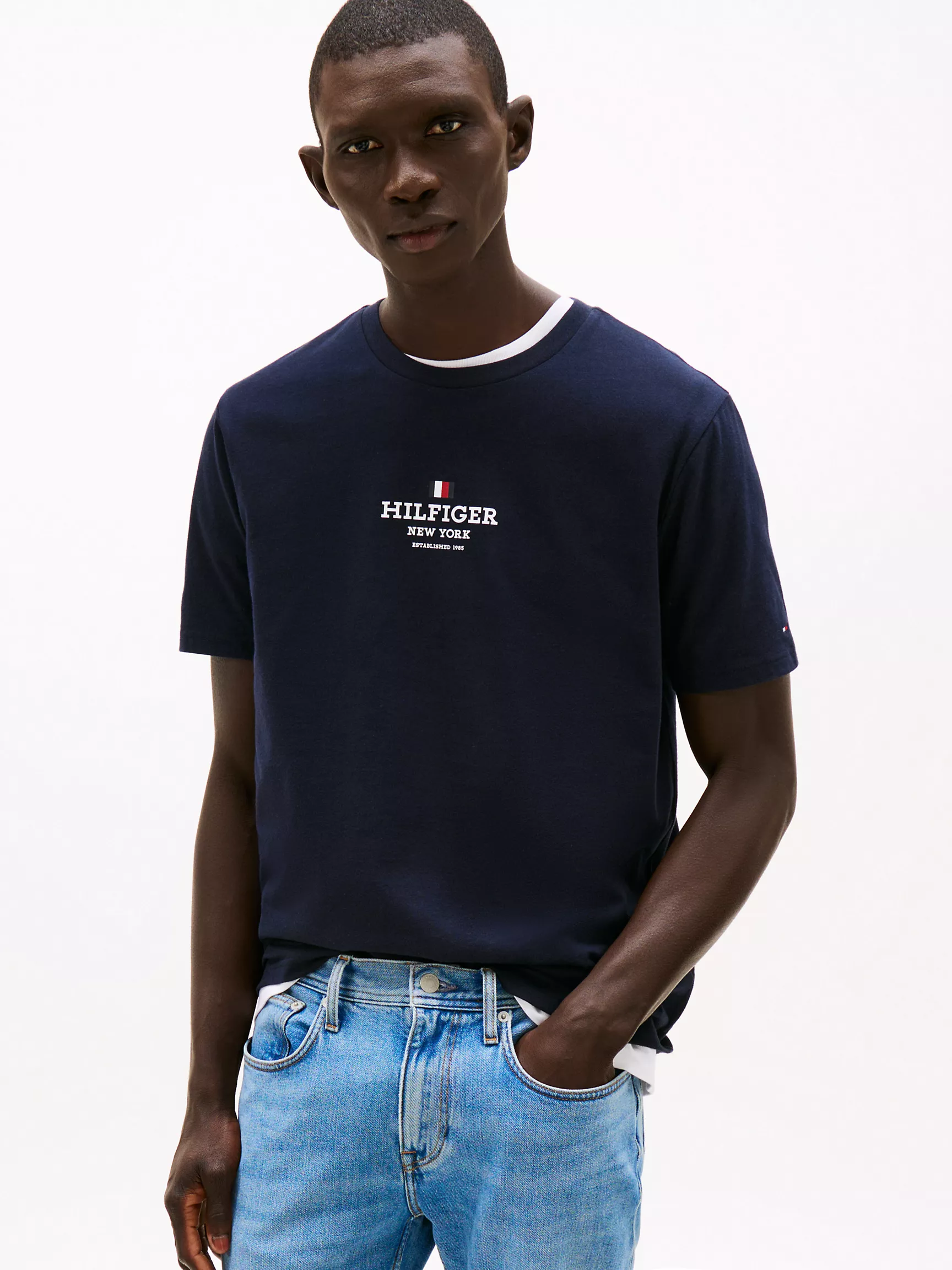 Мужская футболка Tommy Hilfiger, Футболка с логотипом Hilfiger New York