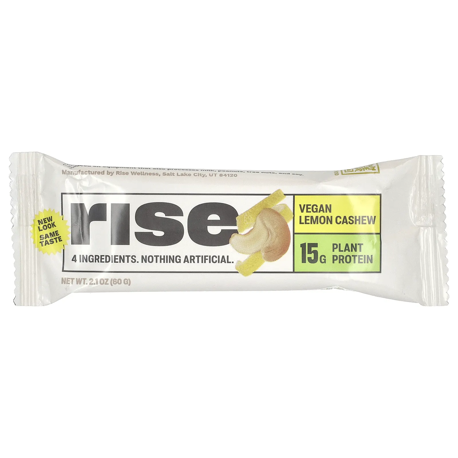 Rise Bar, Protein Bar, лимонный кешью, 12 батончиков, 60 г (2,1 унции)