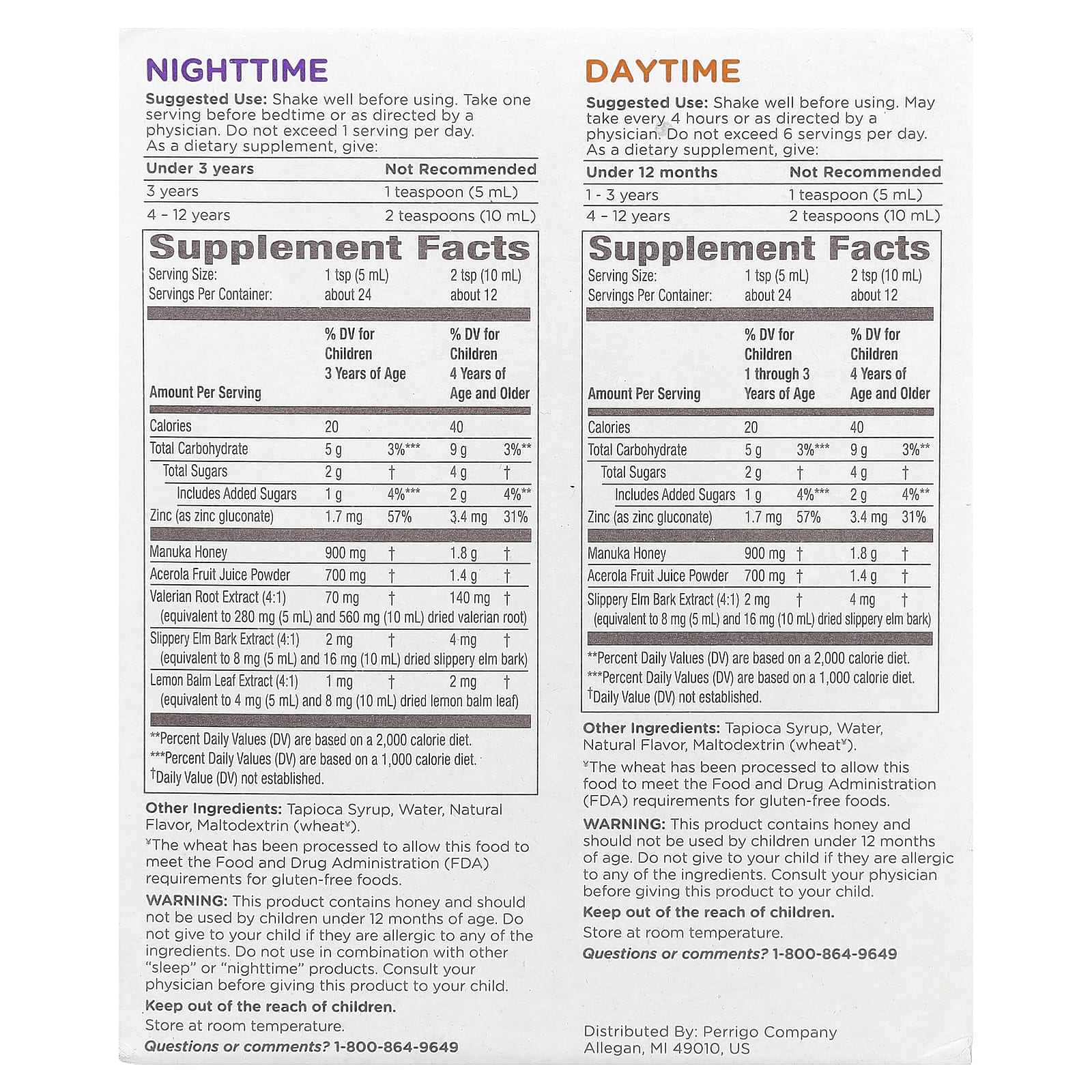 Burt's Bees, Kids, Сироп от кашля днем / ночью и поддержка иммунитета, комбинированная упаковка, натуральный виноград, 2 упаковки, 4 жидких унции (118 мл) каждая