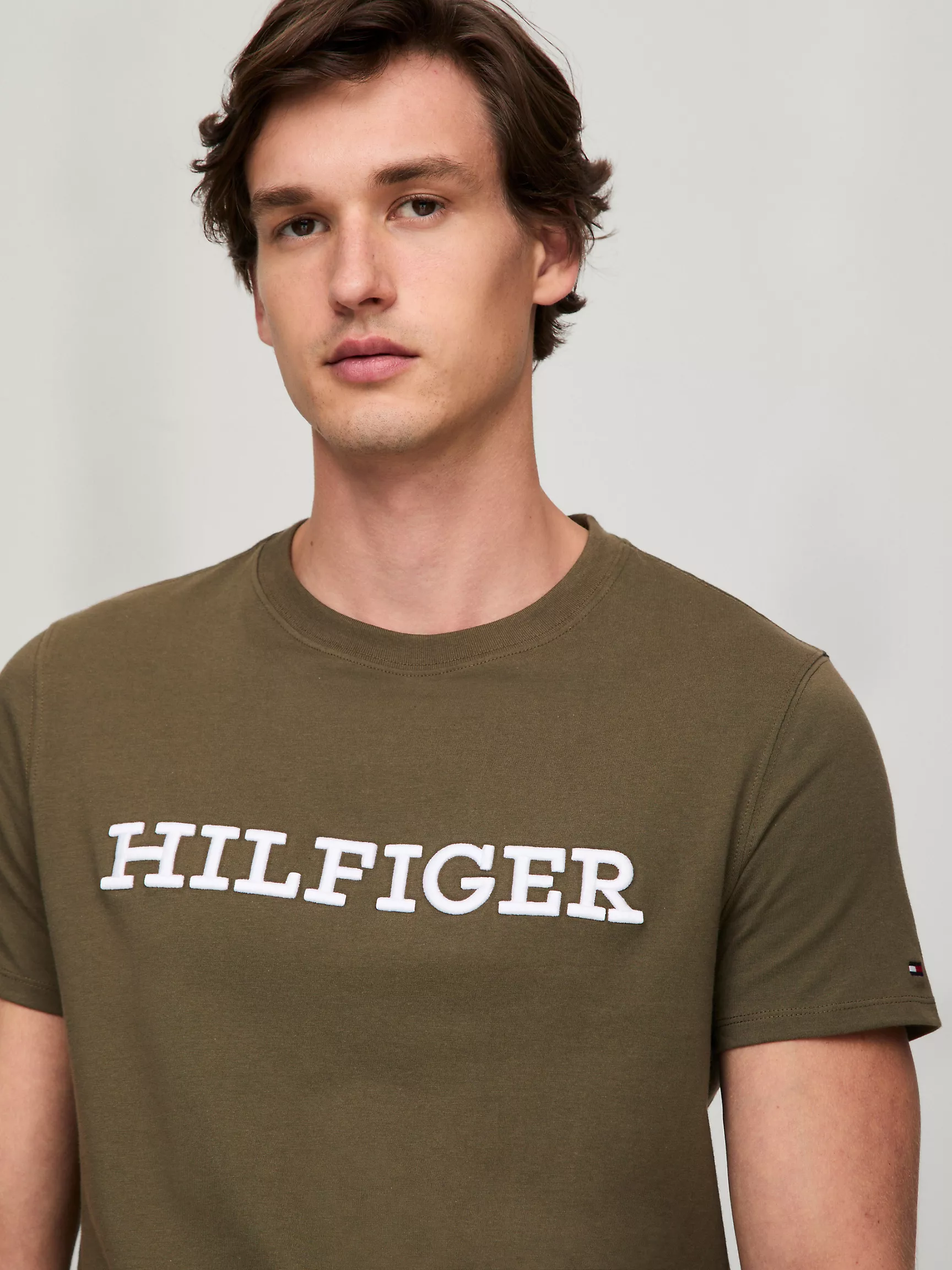 Мужская футболка Tommy Hilfiger, Футболка с вышитым монограммным логотипом