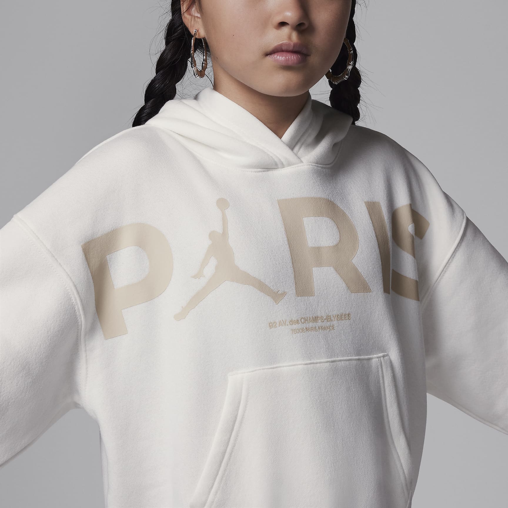 Jordan Paris Saint-Germain Big Kids' Brooklyn Fleece Graphic Pullover Hoodie