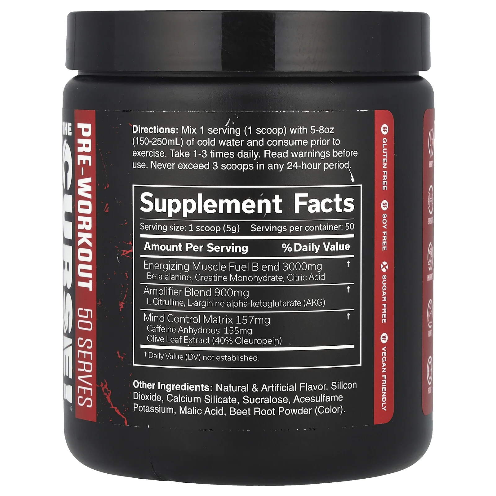 JNX Sports, The Curse, предтренировочная добавка, арбуз, 250 г