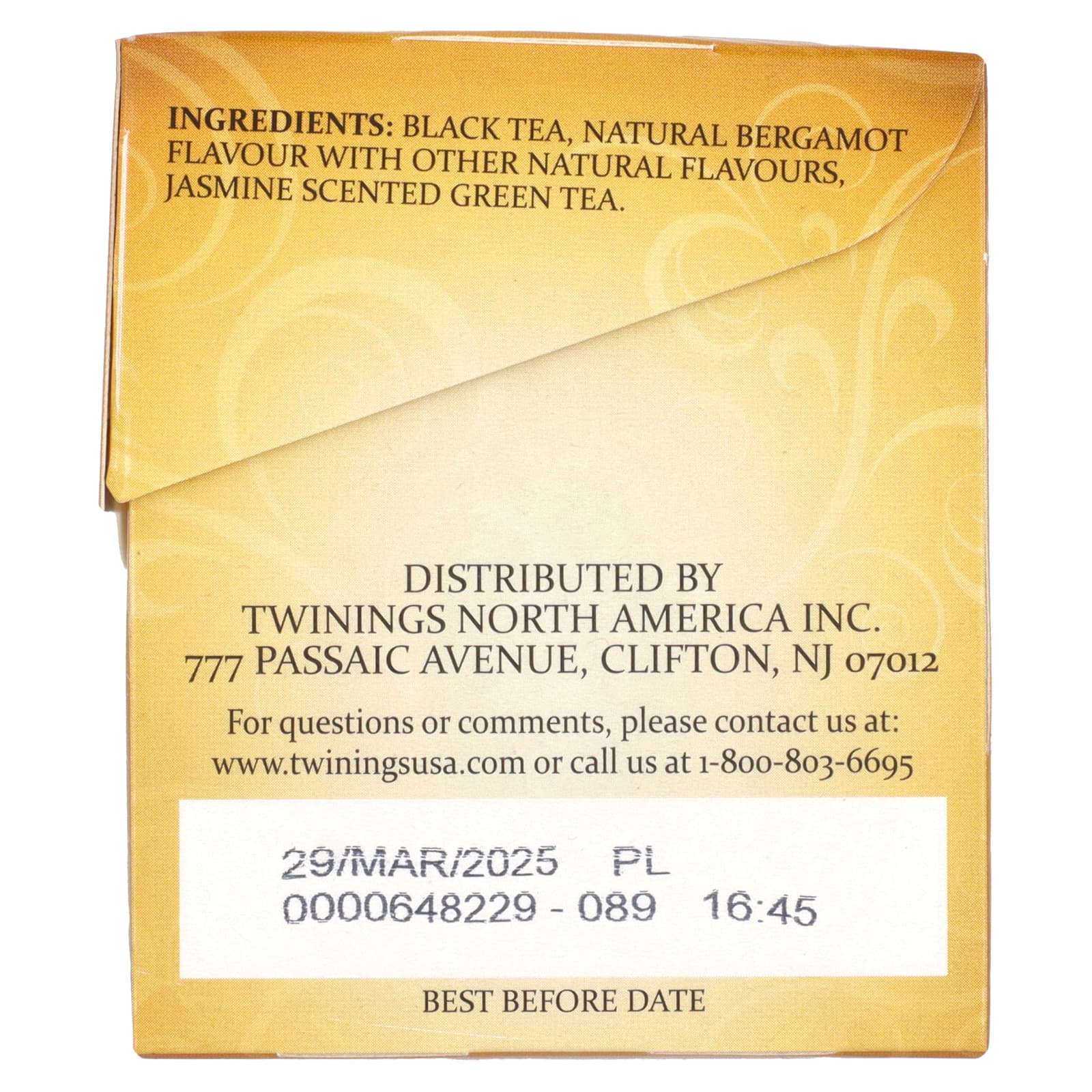 Twinings, Black Tea, Earl Grey, жасмин, 20 чайных пакетиков, 40 г (1,41 унции)