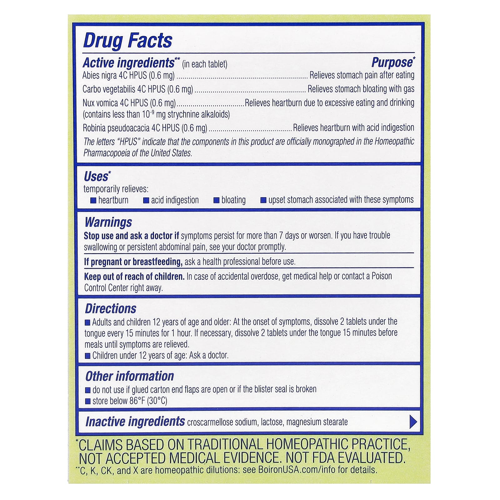 Boiron, Acidil, средство от изжоги, без добавок, 60 таблеток Meltaway