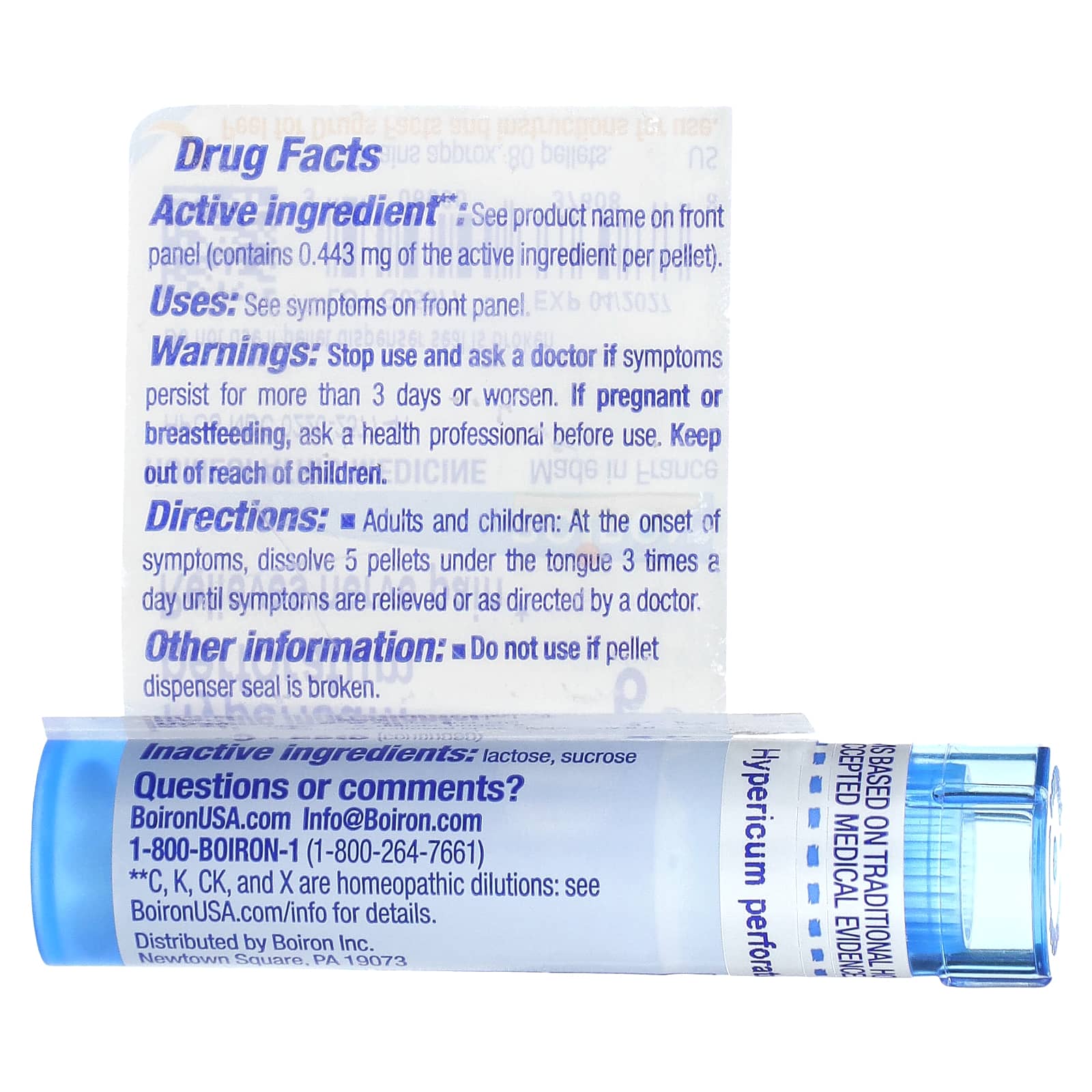 Boiron, Hypericum perforatum, 6C, прибл. 80 гранул