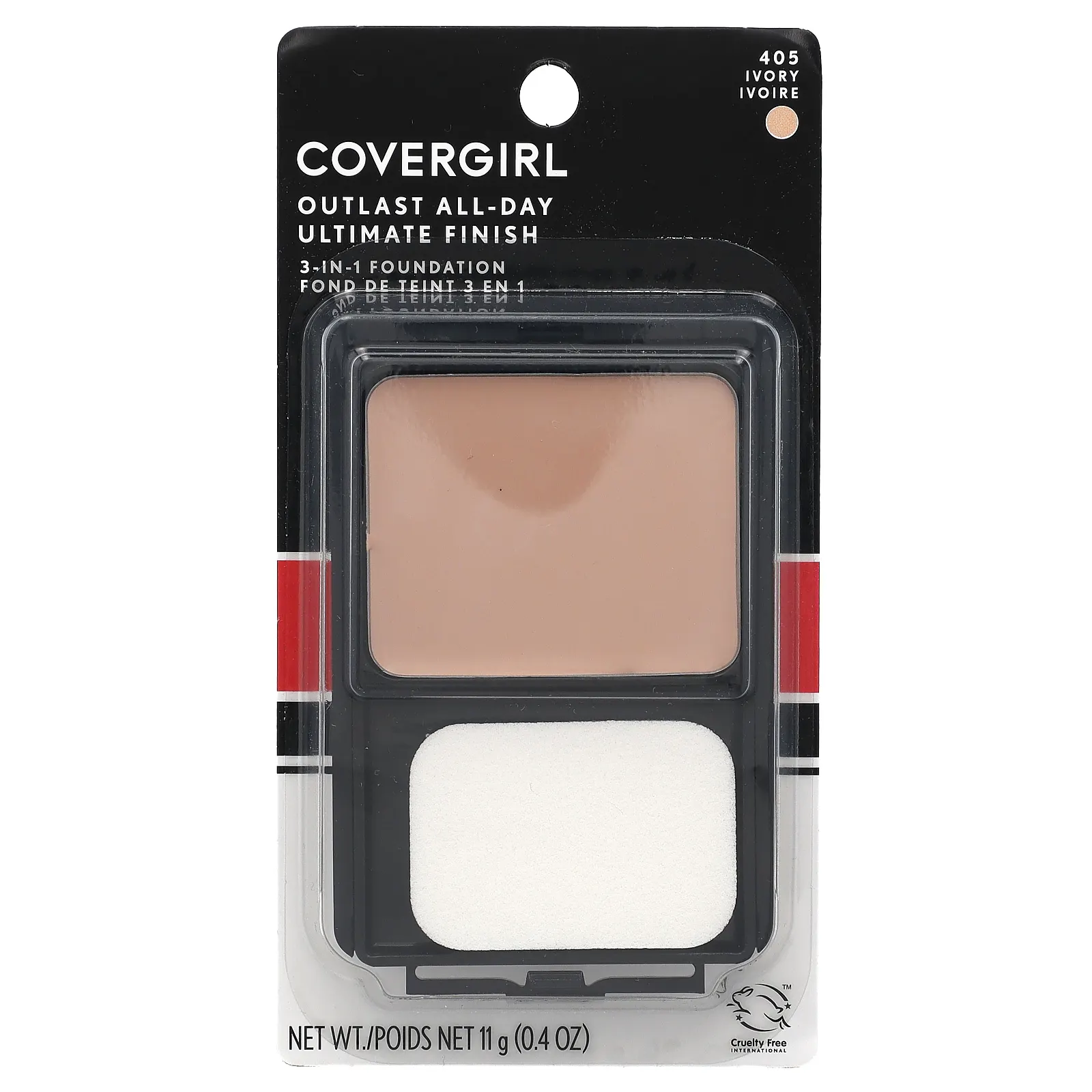 Covergirl, Outlast All-Day Ultimate Shine, тональный крем 3 в 1, оттенок 405 слоновая кость, 11 г (0,4 унции)