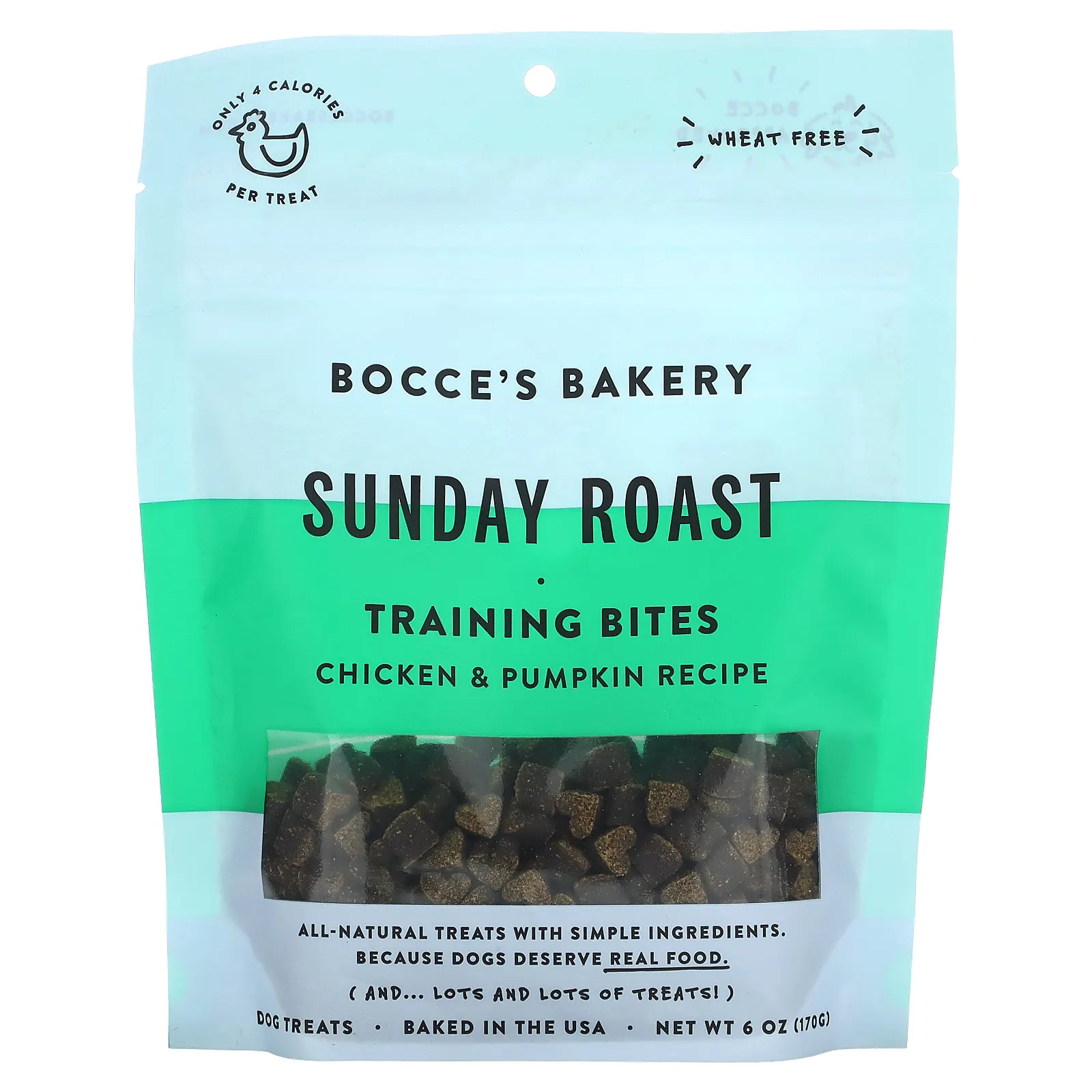 Bocce's Bakery, Sunday Roast, тренировочные перекусы, для собак, с курицей и тыквой, 170 г (6 унций)