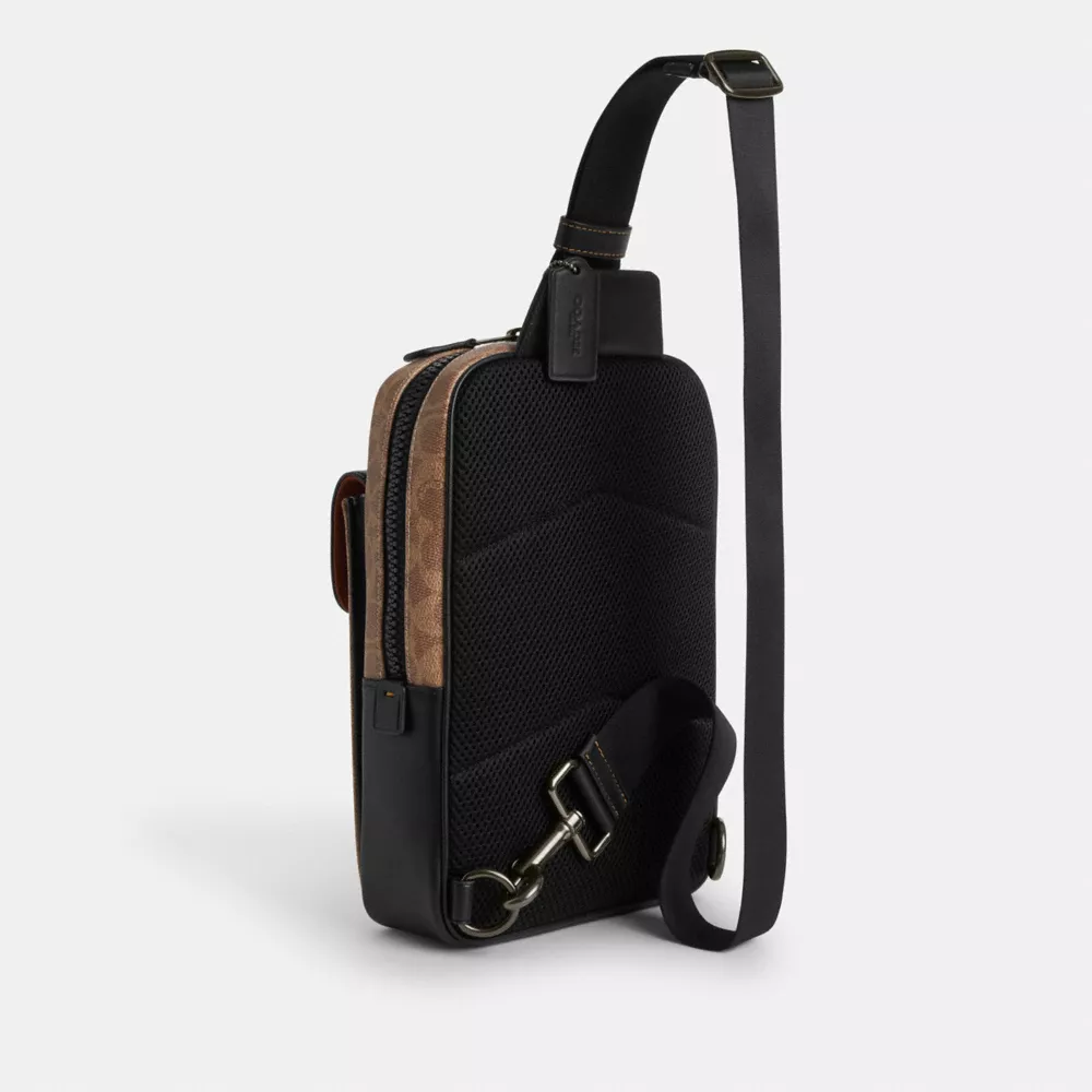 Сумка COACH Track Pack In Signature Canvas