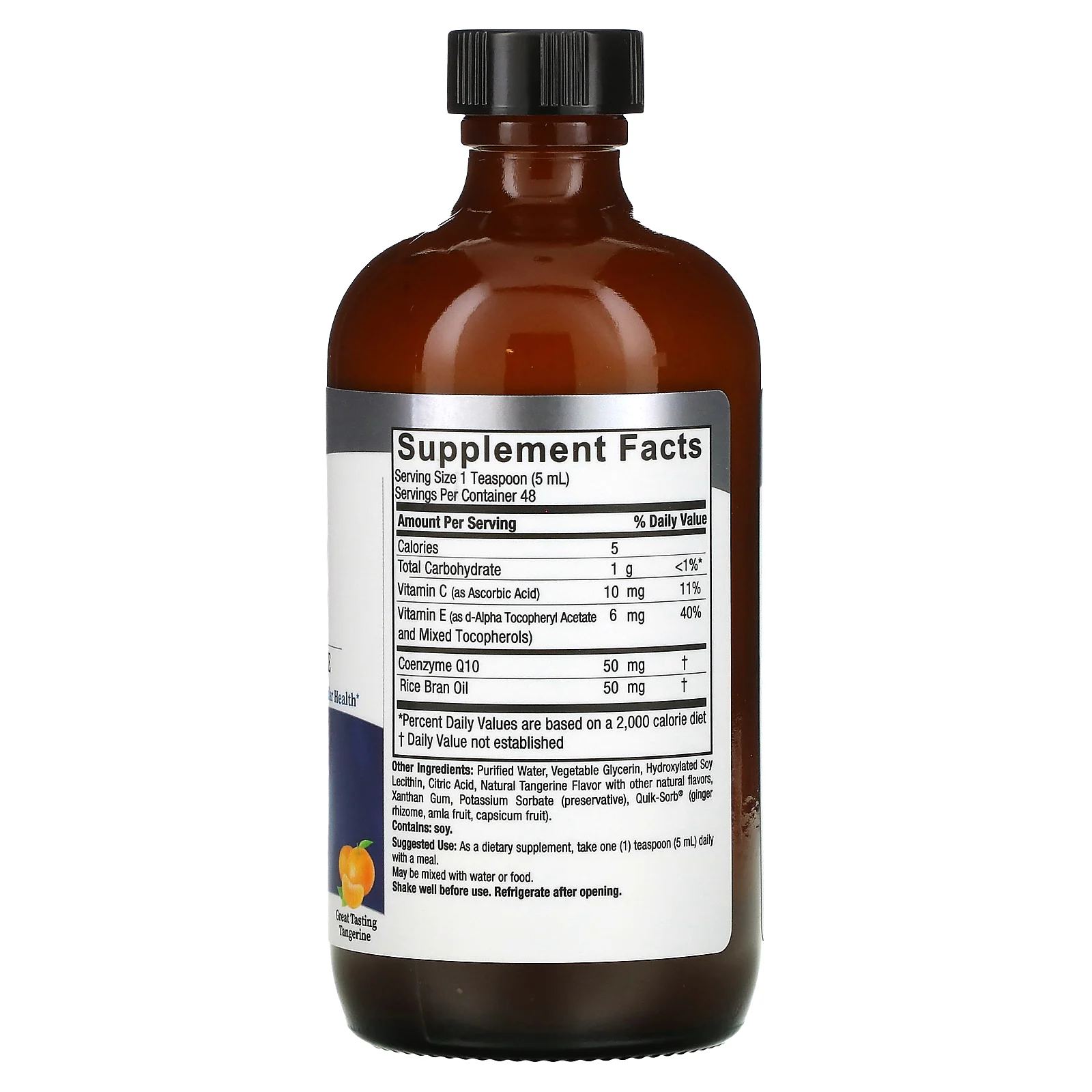 Nature's Answer, Жидкий Co-Q10 с витаминами C и E, со вкусом мандарина, 240 мл (8 жидких унций)