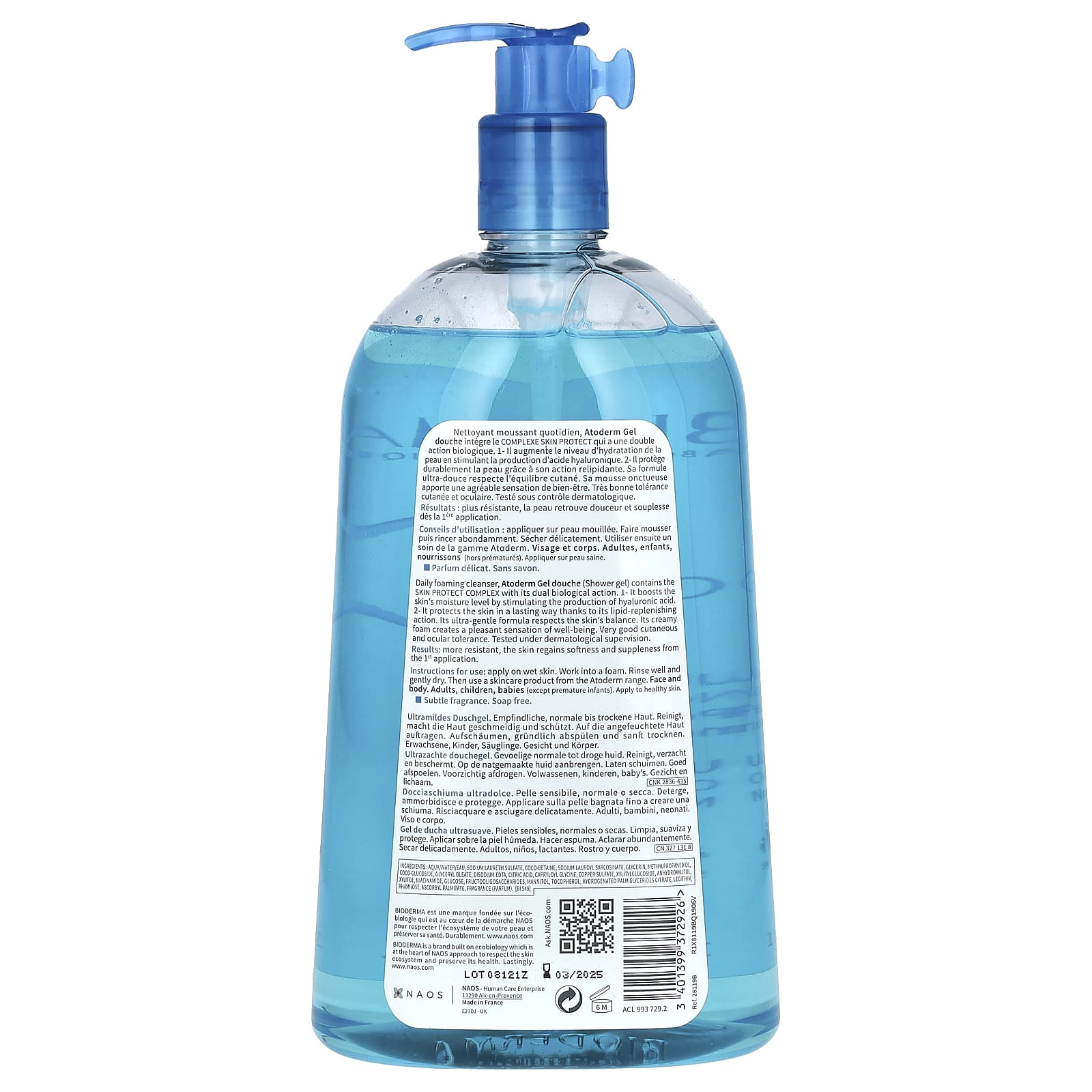 Bioderma, Atoderm, ультра-нежный гель для душа, 33,80 жидк. Унции