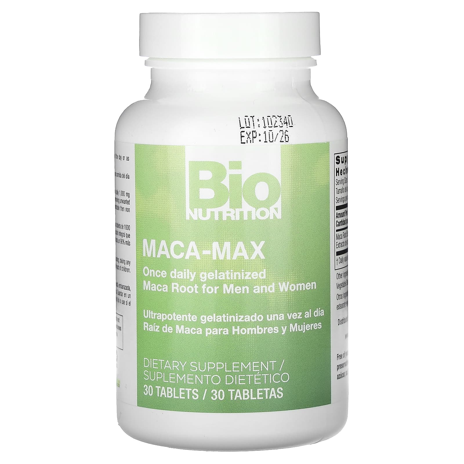 Bio Nutrition, Maca-Max, для мужчин и женщин, 30 таблеток