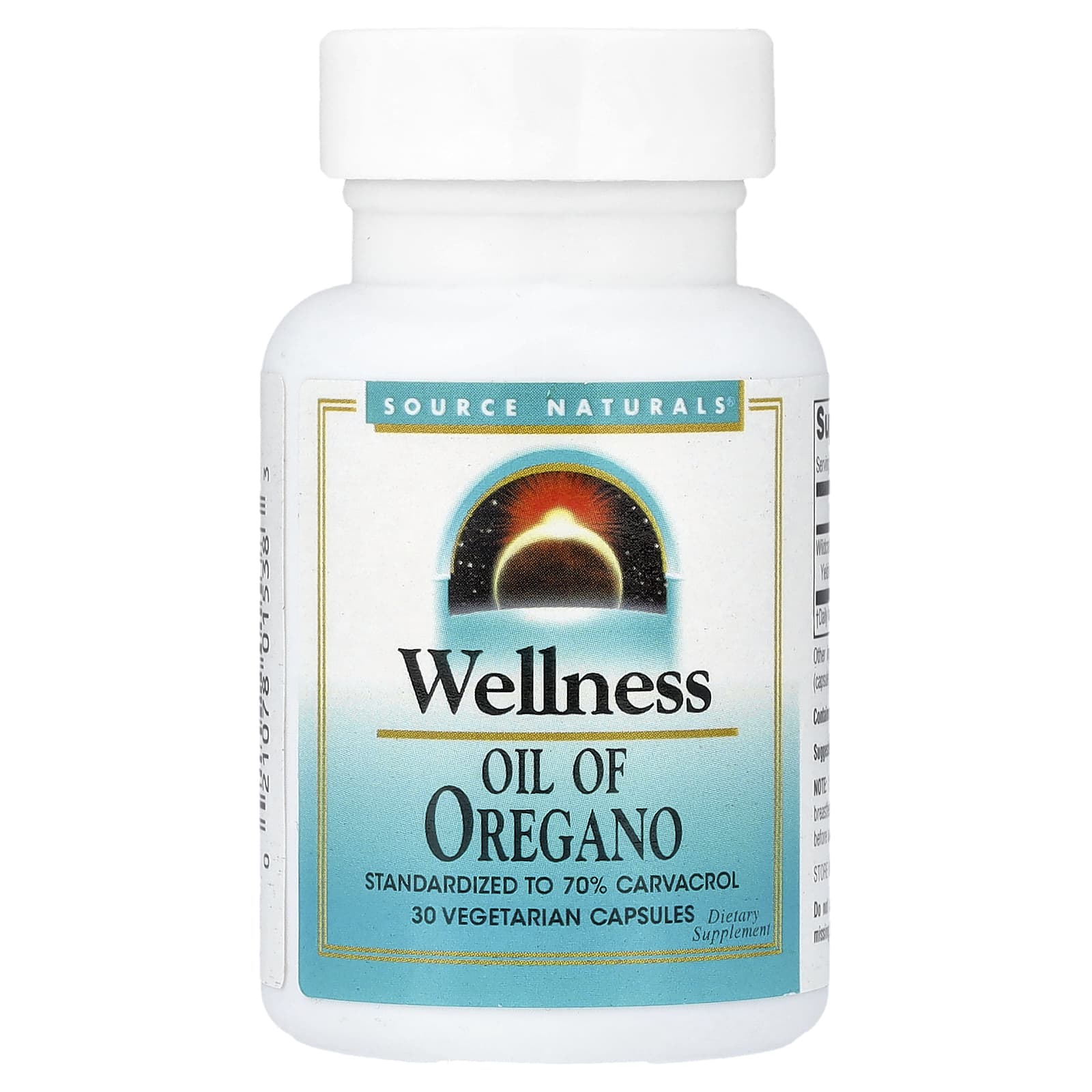 Source Naturals, Wellness, масло орегано, 30 вегетарианских капсул (45 мг в 1 капсуле)