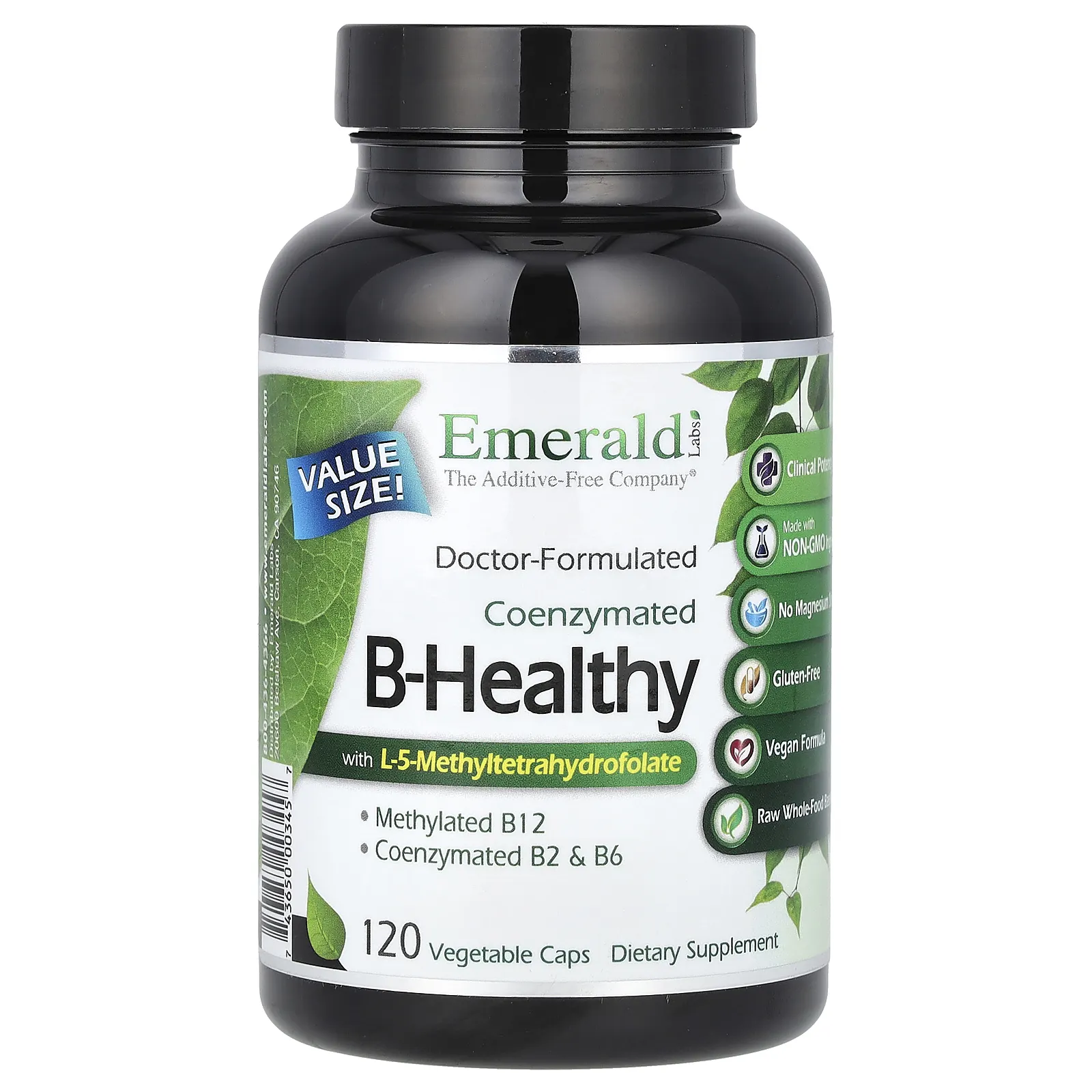 Emerald Laboratories, Coenzymated B-Healthy, 120 растительных капсул