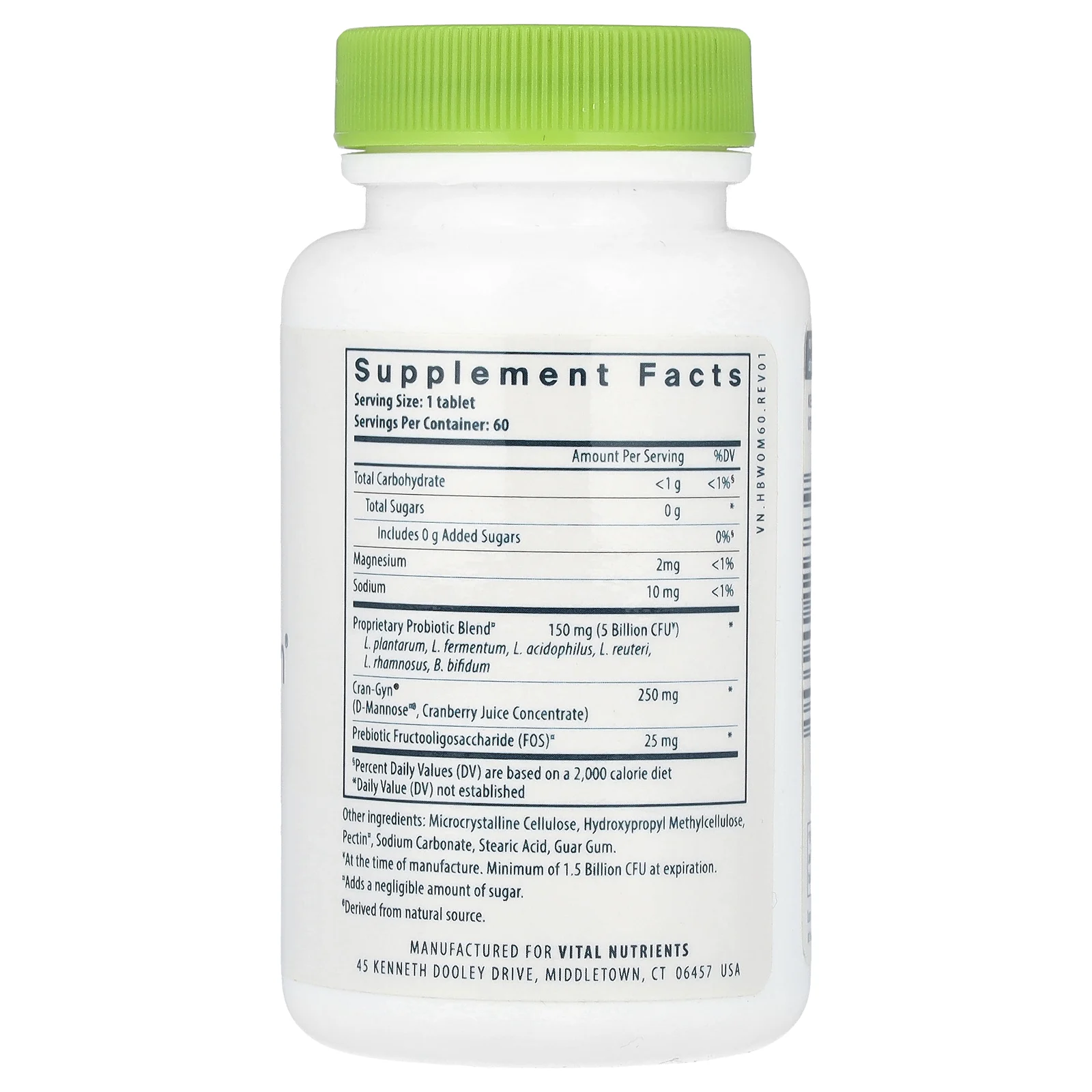 Hyperbiotics, PRO-Women, с D-маннозой и клюквой, без добавок, 60 таблеток постепенного высвобождения