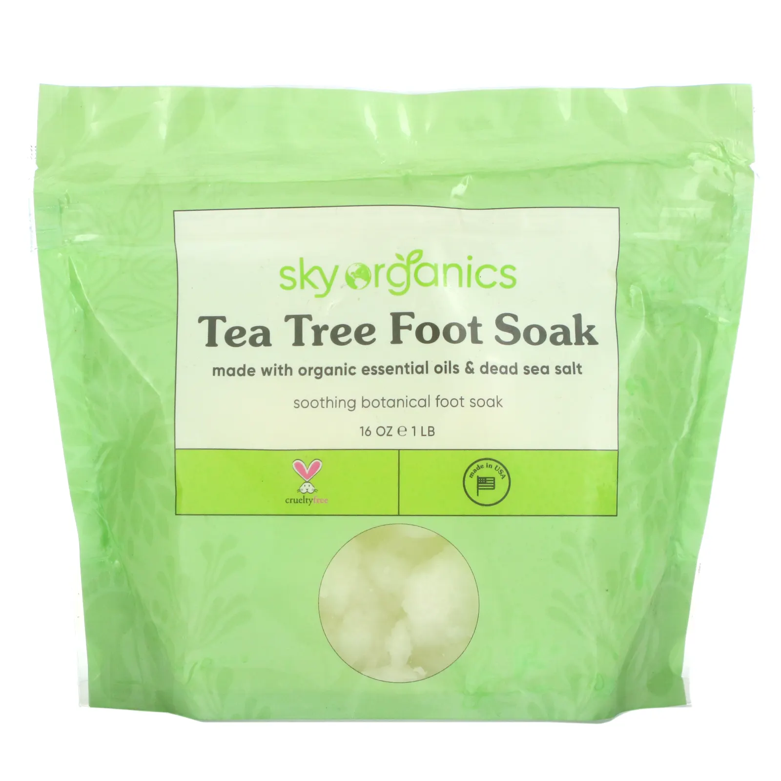 Sky Organics, Tea Tree Foot Soak, средство для ног, 1 фунт (16 унций)