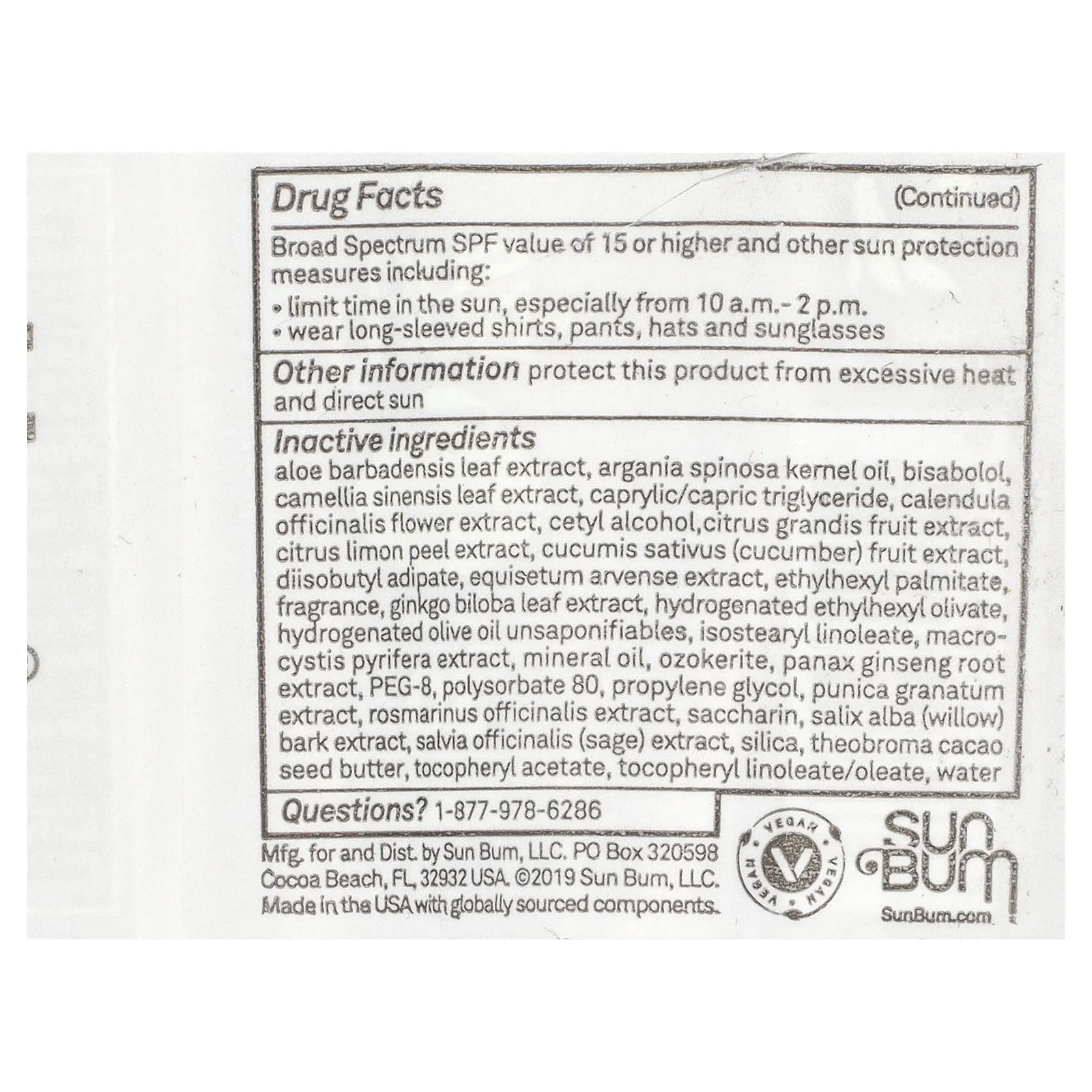 Sun Bum, Солнцезащитный бальзам для губ, SPF 30, кокос, 4,25 г (0,15 унции)