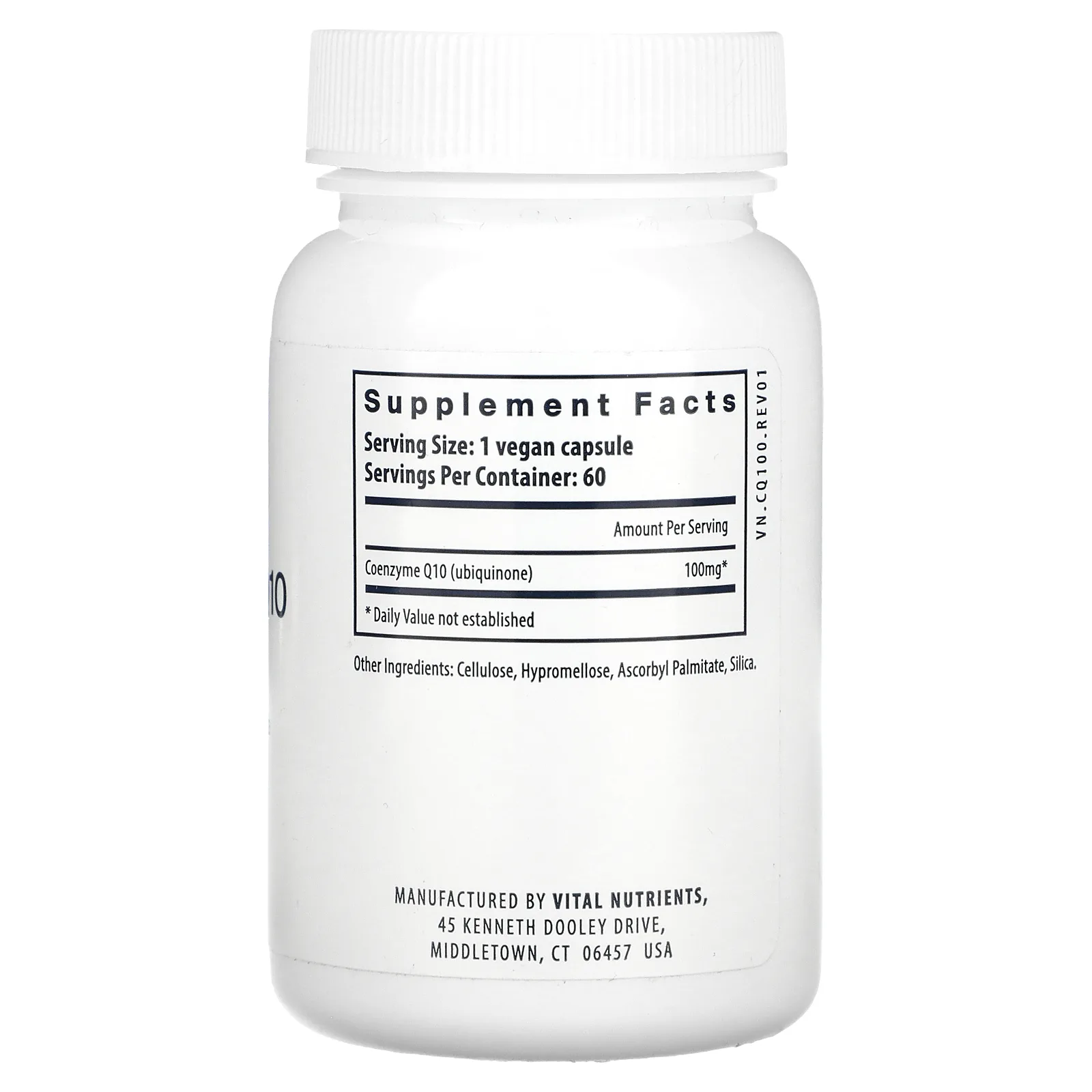 Vital Nutrients, коэнзим Q10, 100 мг, 60 веганских капсул
