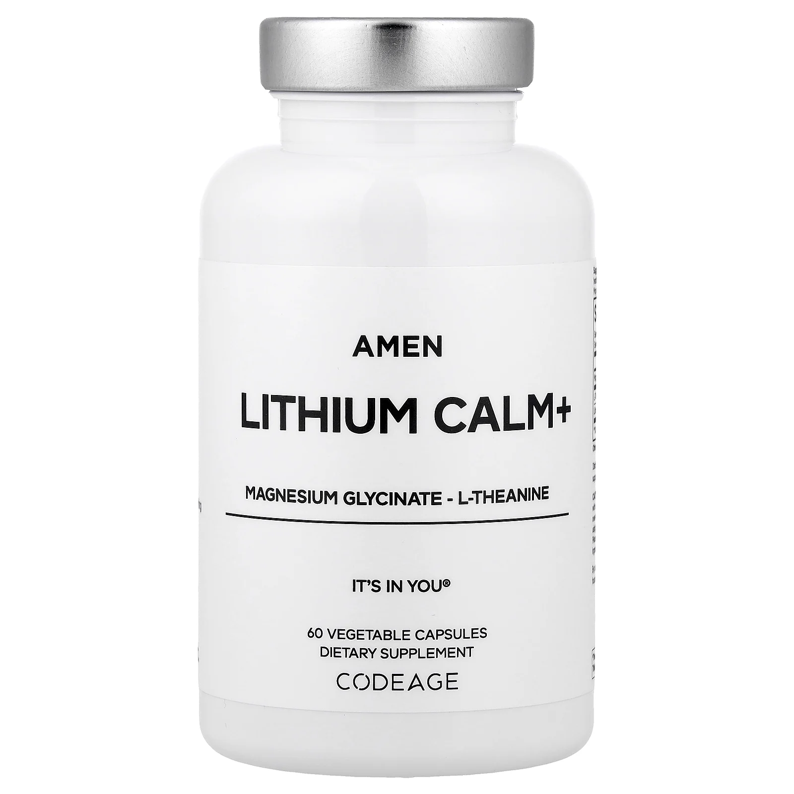 Codeage, Amen Lithium Calm+, 60 растительных капсул