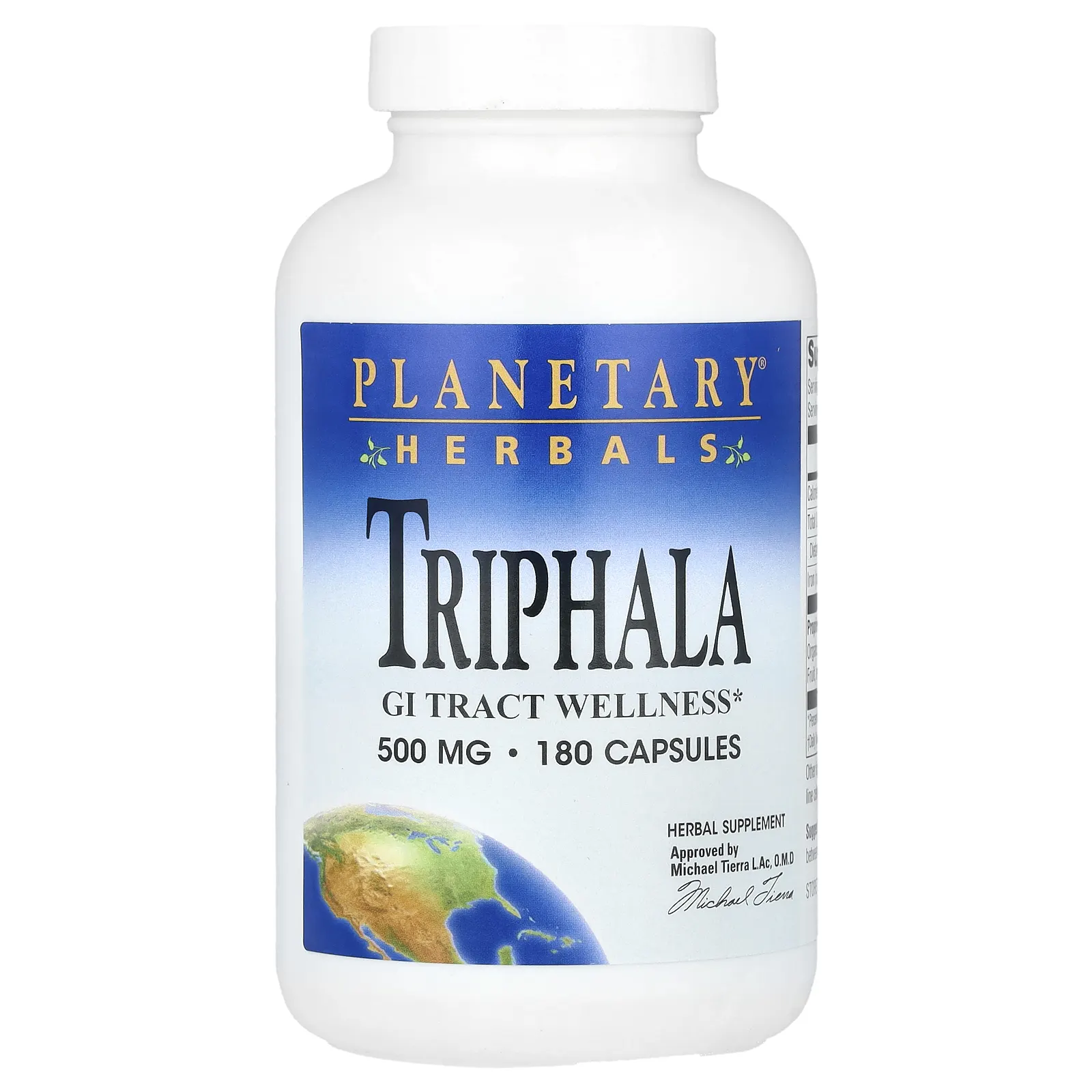 Planetary Herbals, Triphala, 500 мг, 180 капсул