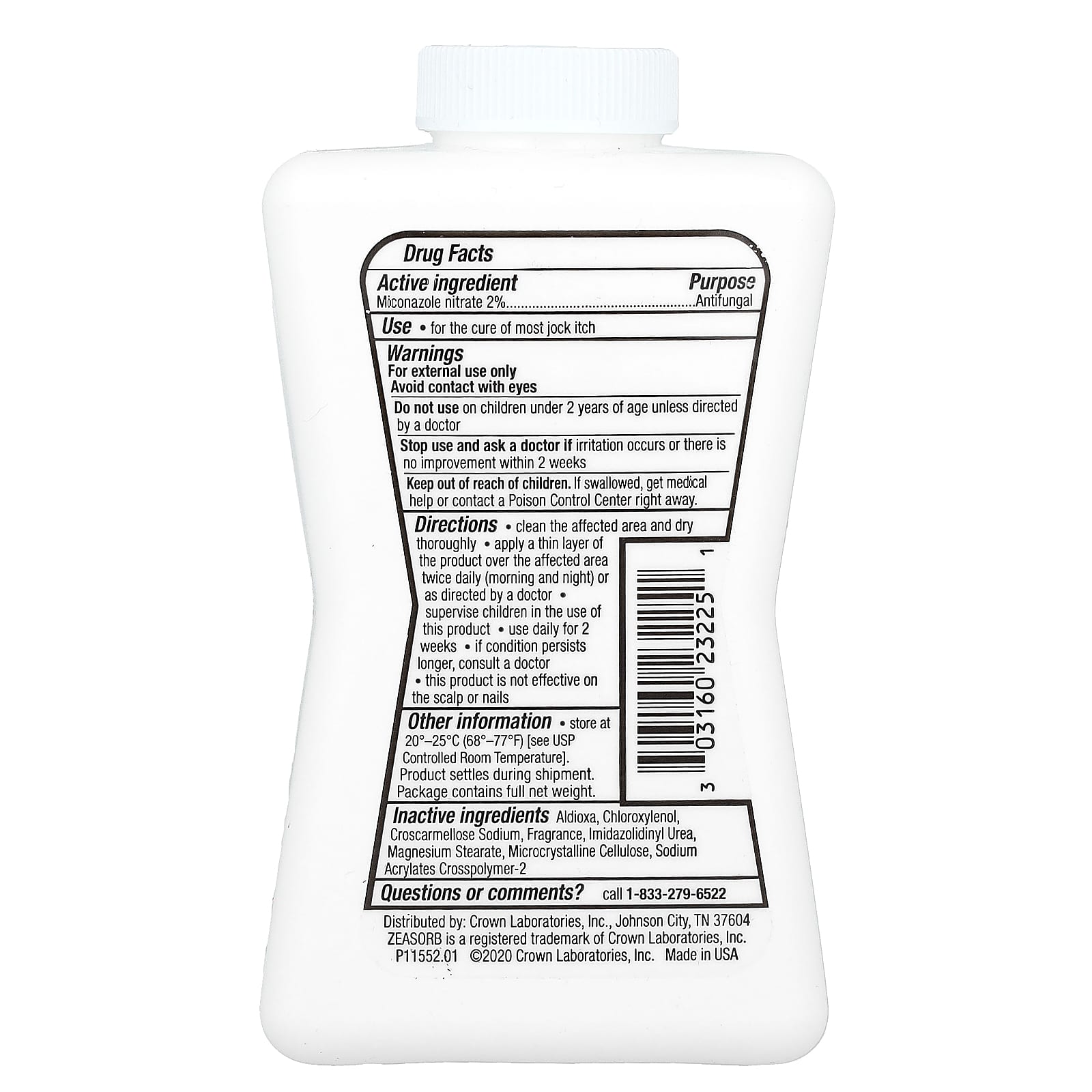 Zeasorb AF, противогрибковое средство, 71 г (2,5 унции)