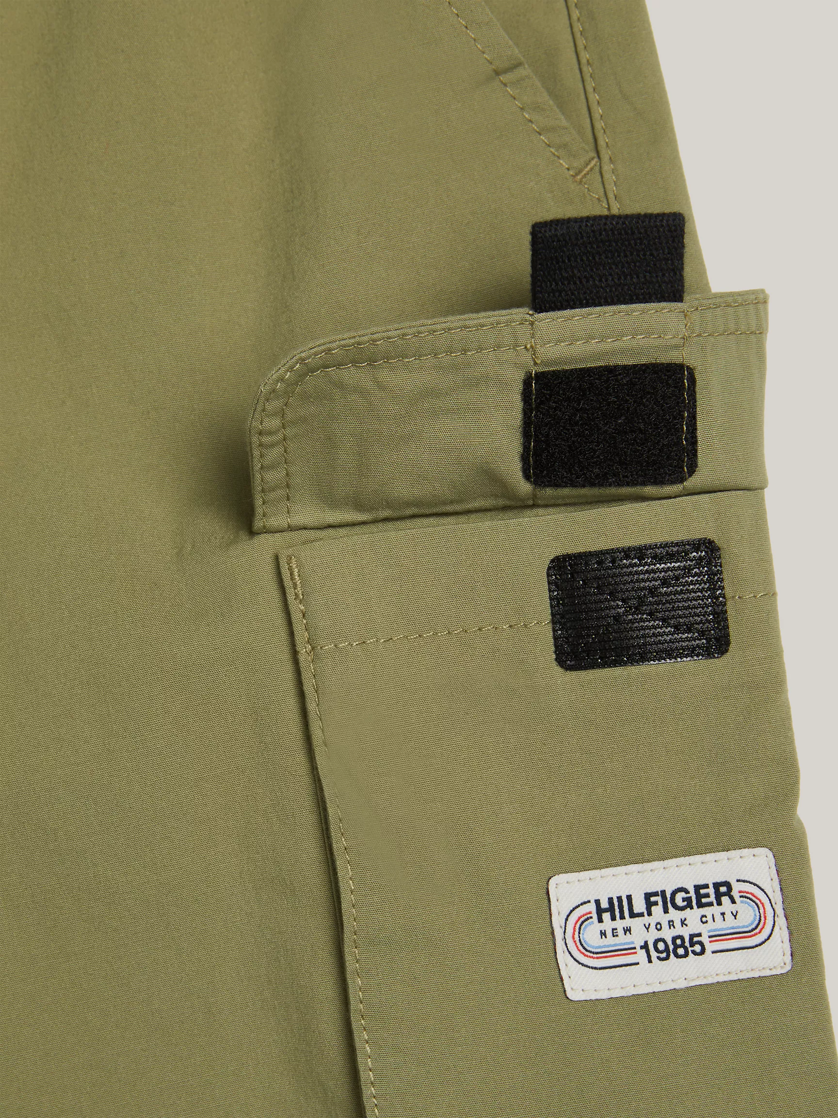 Короткие шорты для мальчиков Tommy Hilfiger, Детские поплиновые шорты-карго с нашивкой Hilfiger