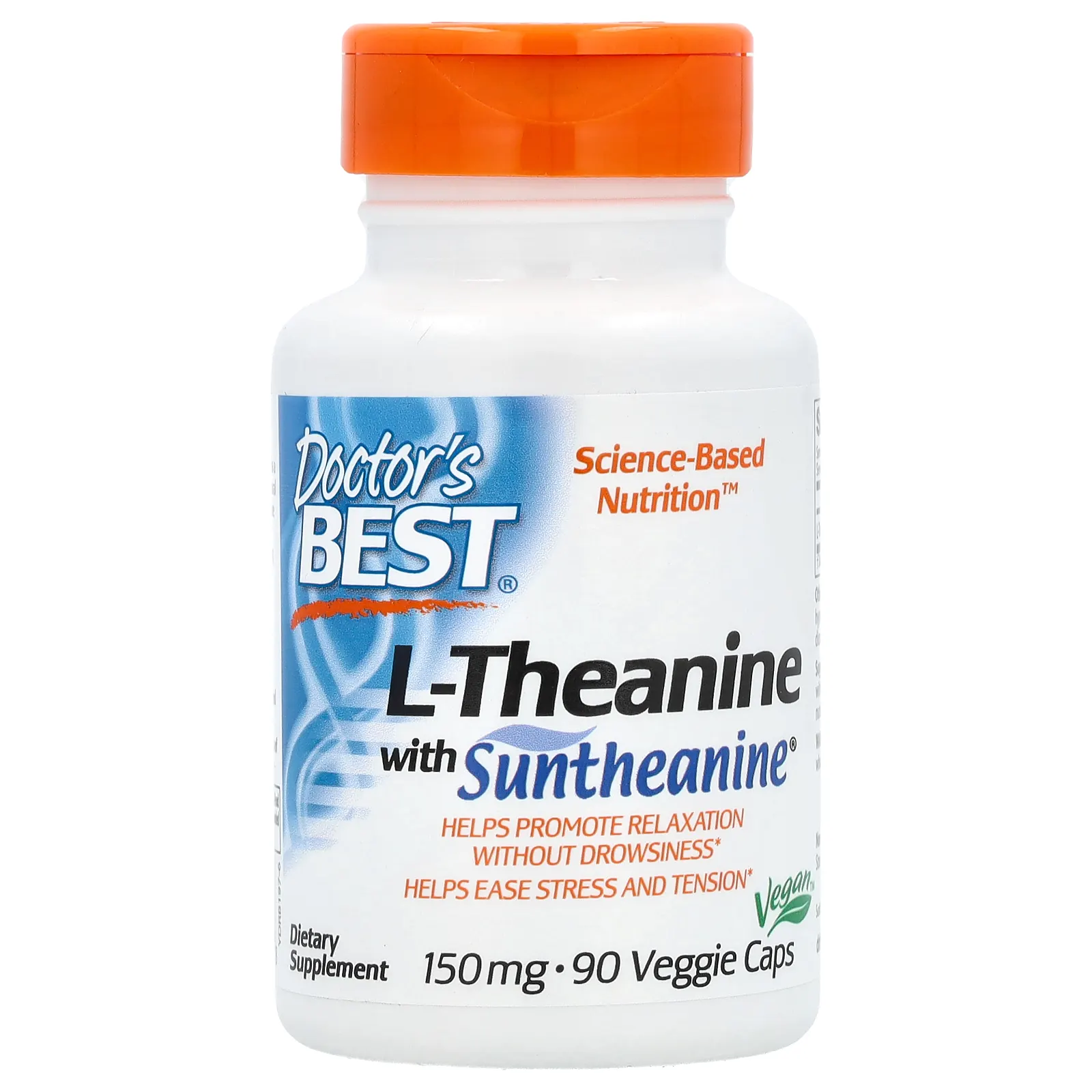 Doctor's Best, L-теанин с Suntheanine, 150 мг, 90 вегетарианских капсул