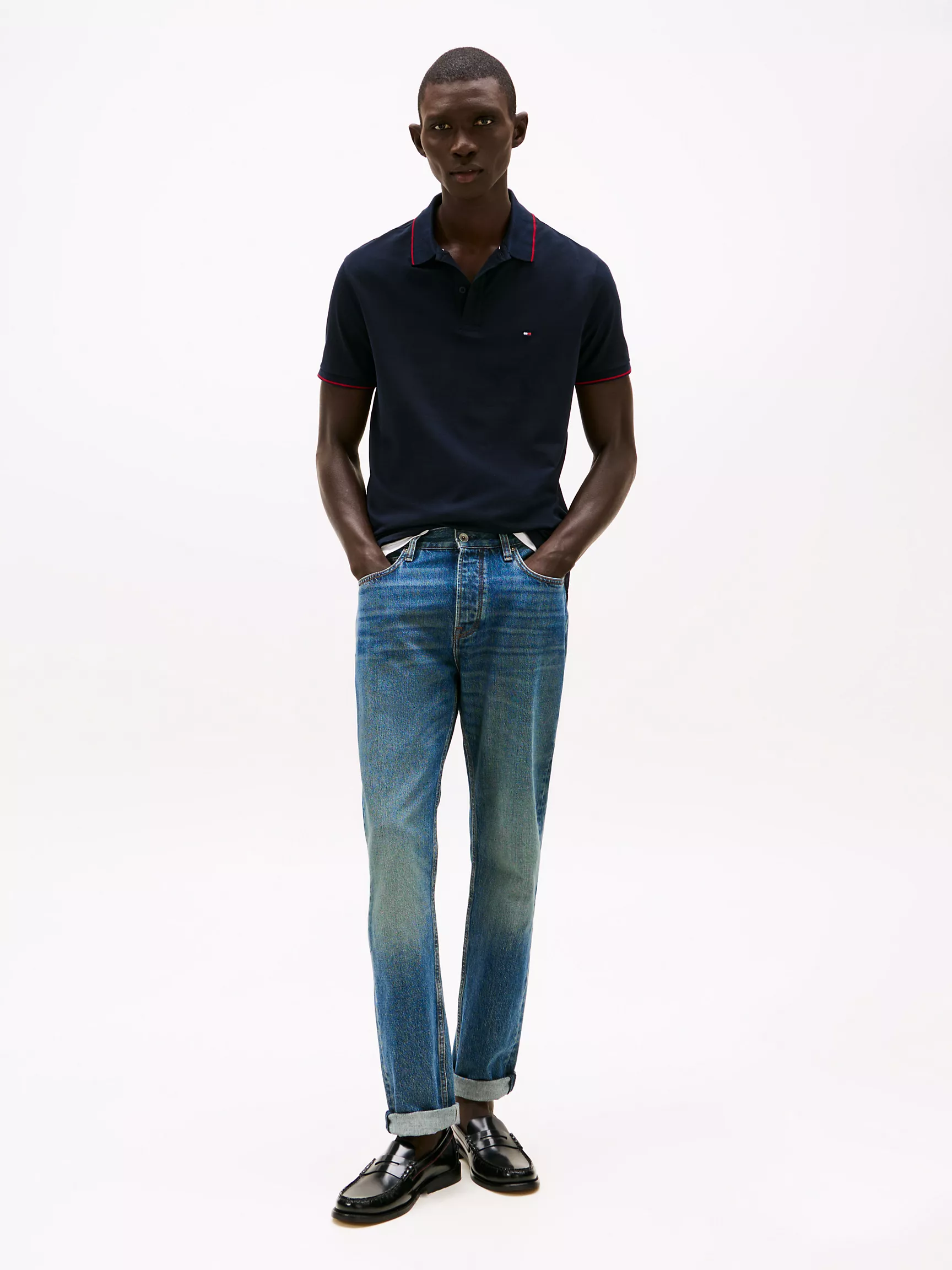 Мужское поло Tommy Hilfiger, Стандартное поло из трикотажной ткани Performance