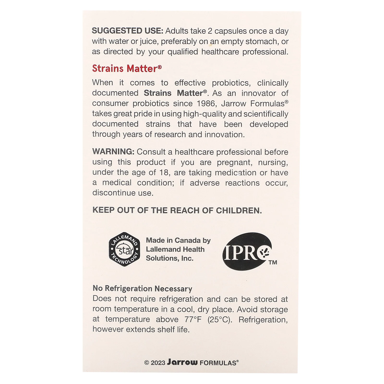 Jarrow Formulas, Jarro-Dophilus EPS, пробиотики, 10 млрд, 120 растительных капсул (5 млрд в 1 капсуле)