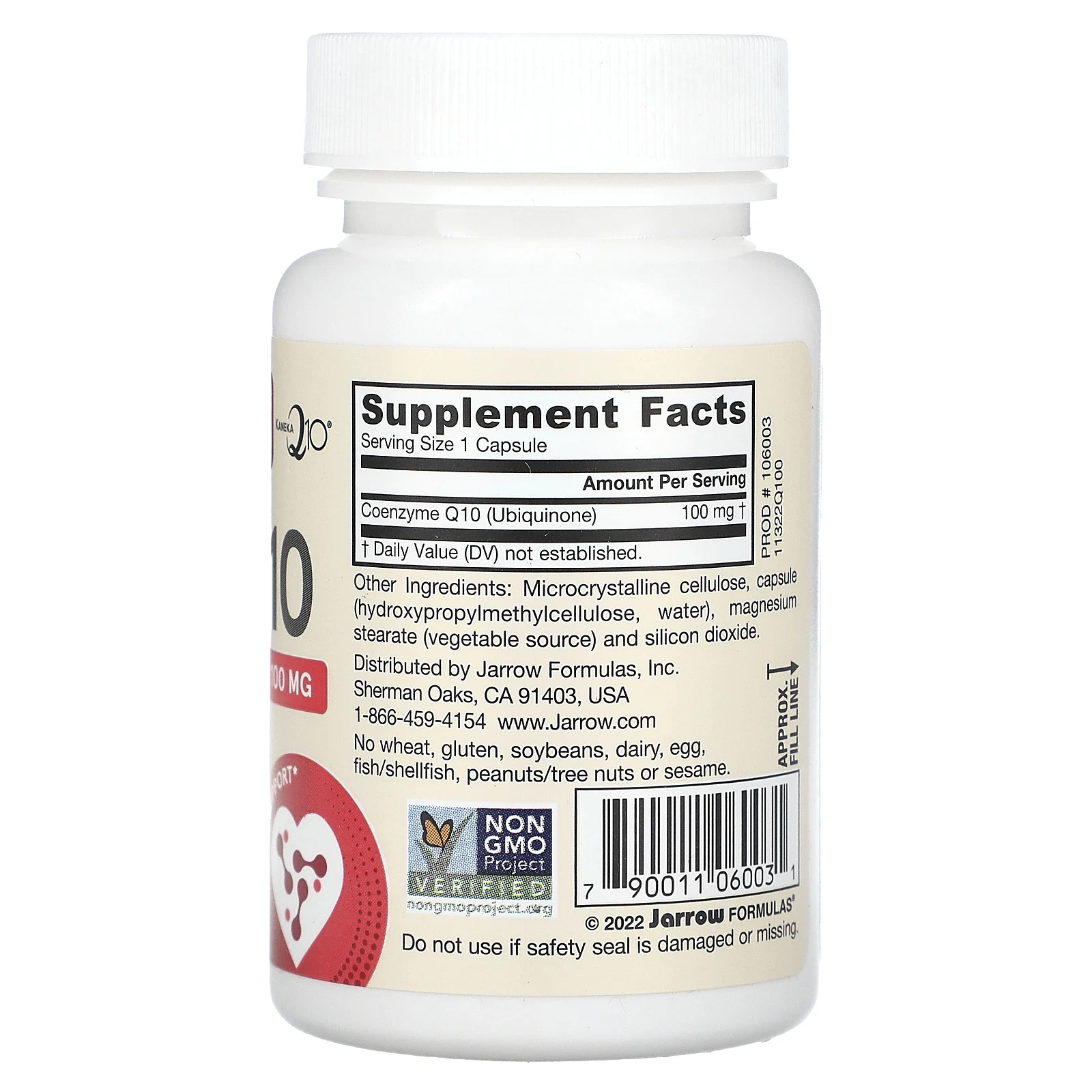 Jarrow Formulas, коэнзим Q10, 100 мг, 60 растительных капсул