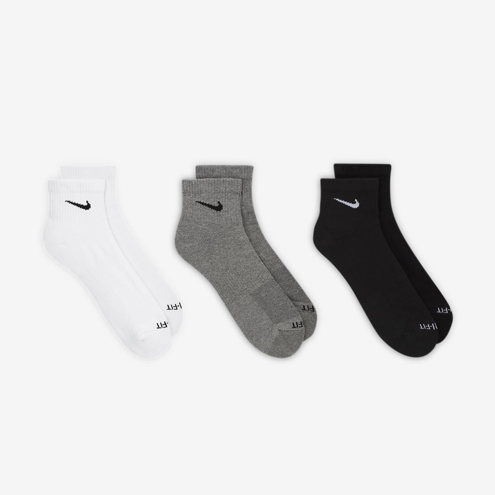 Nike Everyday Plus Cushioned Training Ankle Socks (3 Pairs)