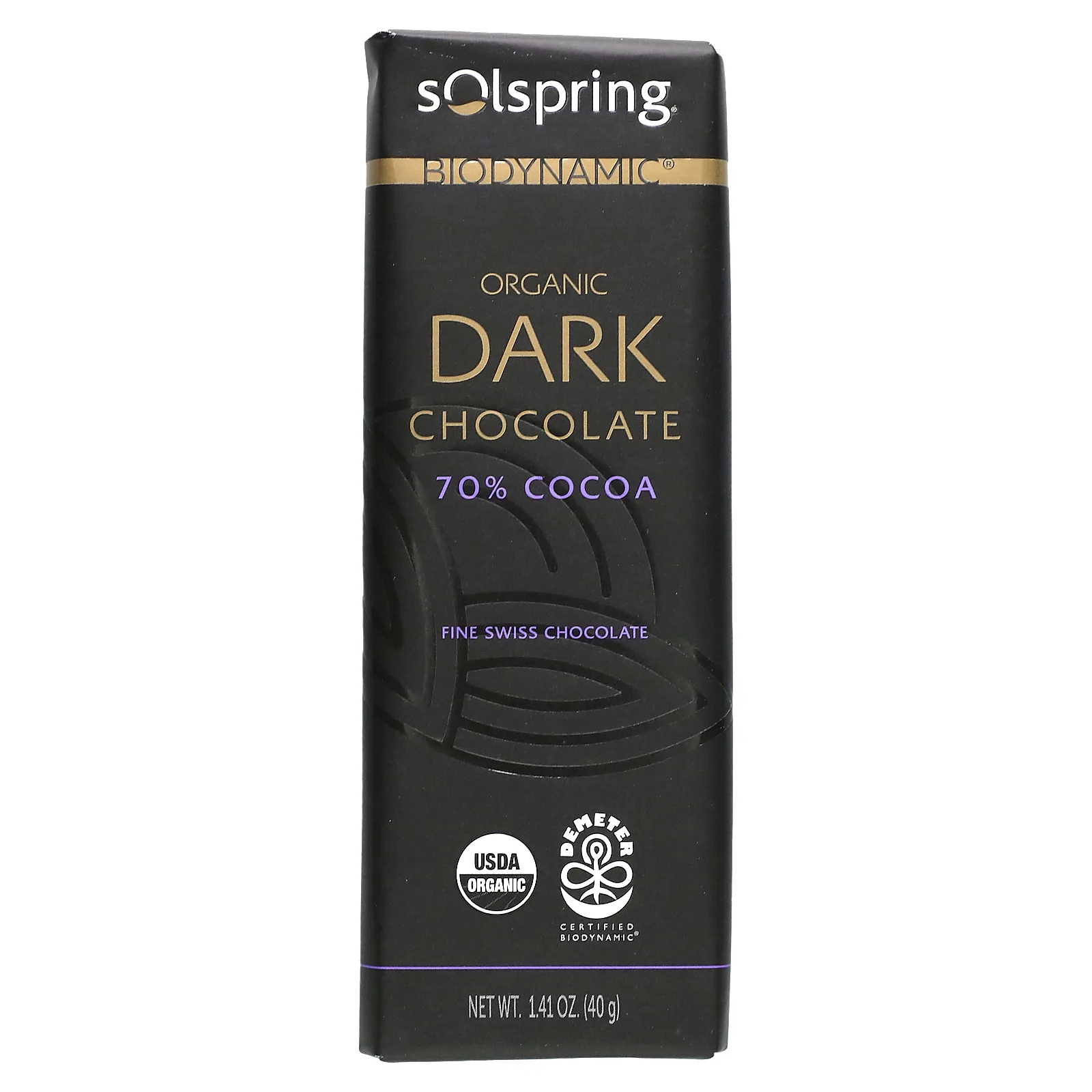 Dr. Mercola, Solspring, биодинамический, темный шоколад, 70% какао, 12 плиток по 40 г (1,41 унции)