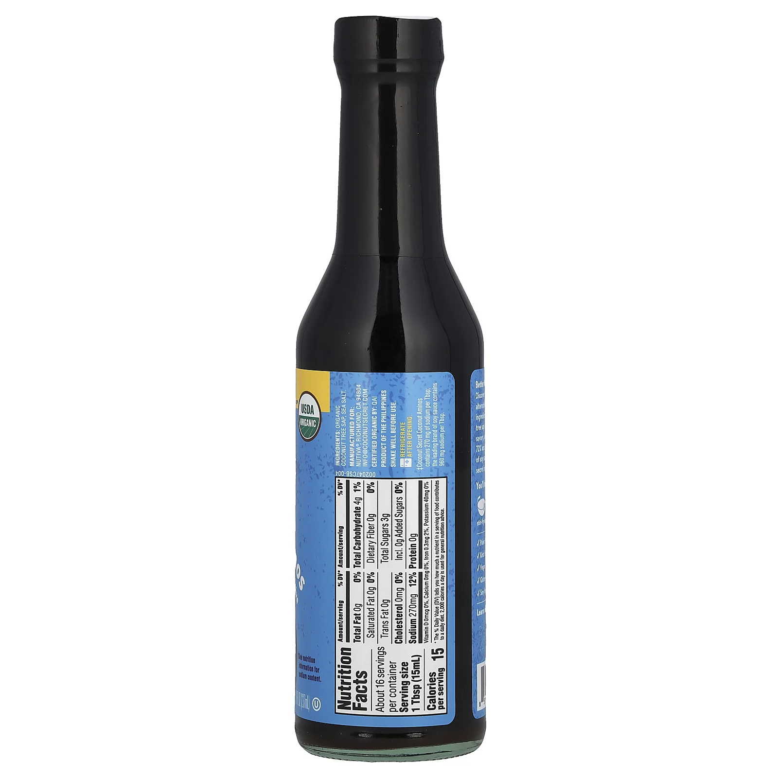 Coconut Secret, Coconut Aminos, альтернативный соевый соус без сои, оригинальный вкус, 237 мл (8 жидк. унций)