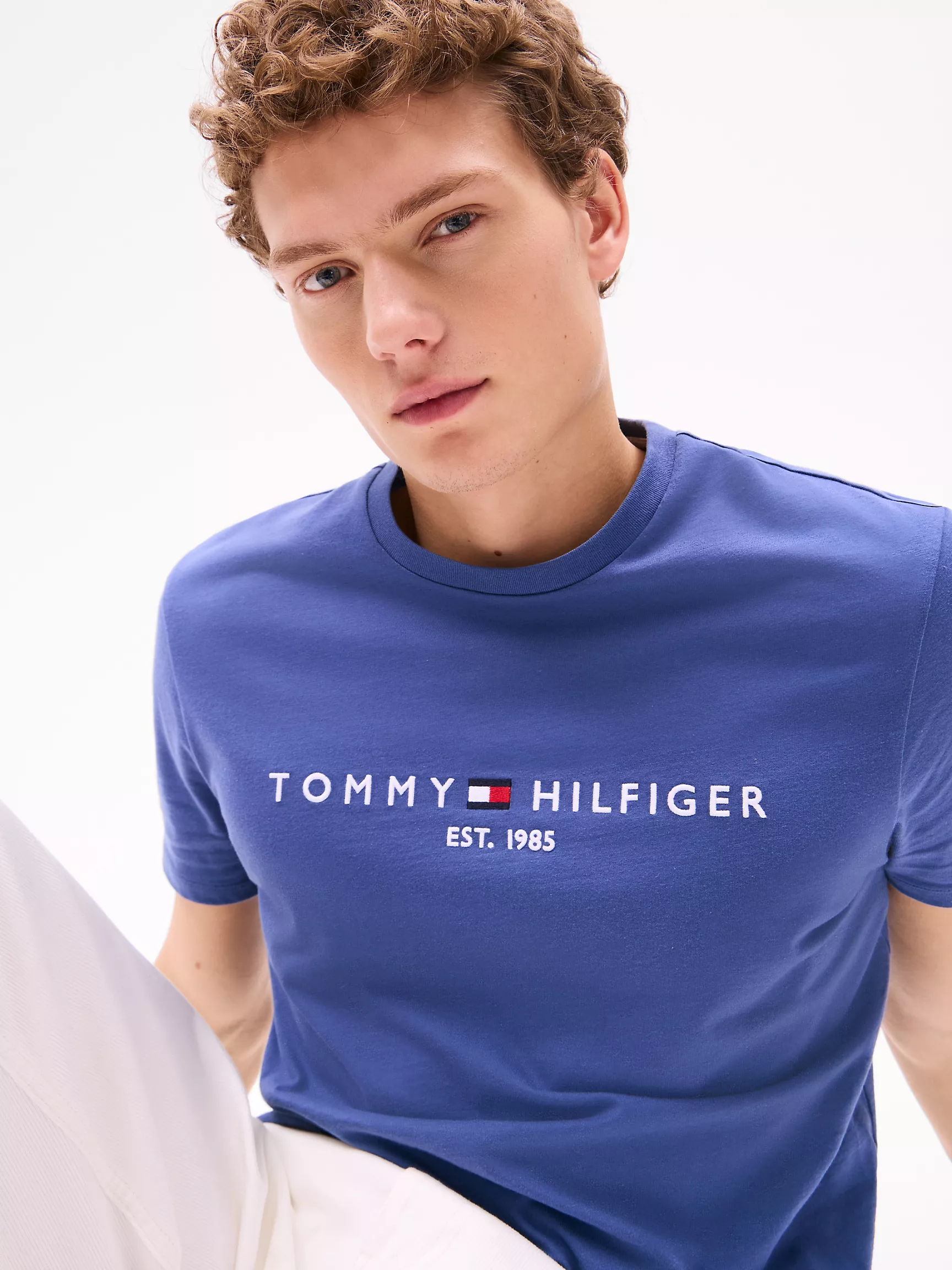 Мужская футболка Tommy Hilfiger, Футболка с вышитым логотипом Tommy