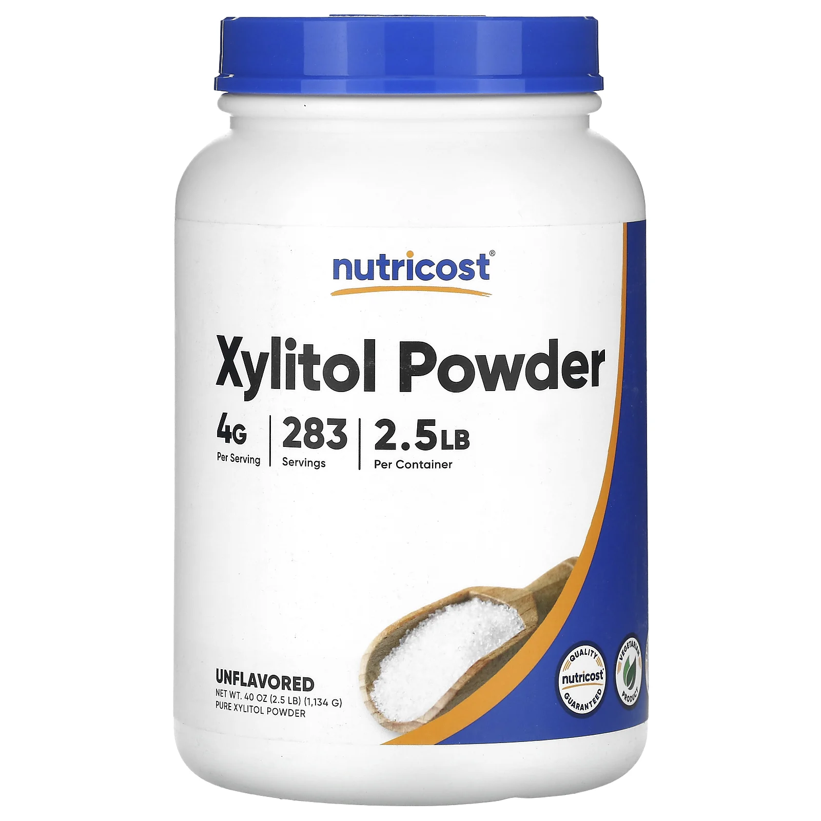 Nutricost, ксилитол в порошке, без добавок, 1134 г (40 унций)