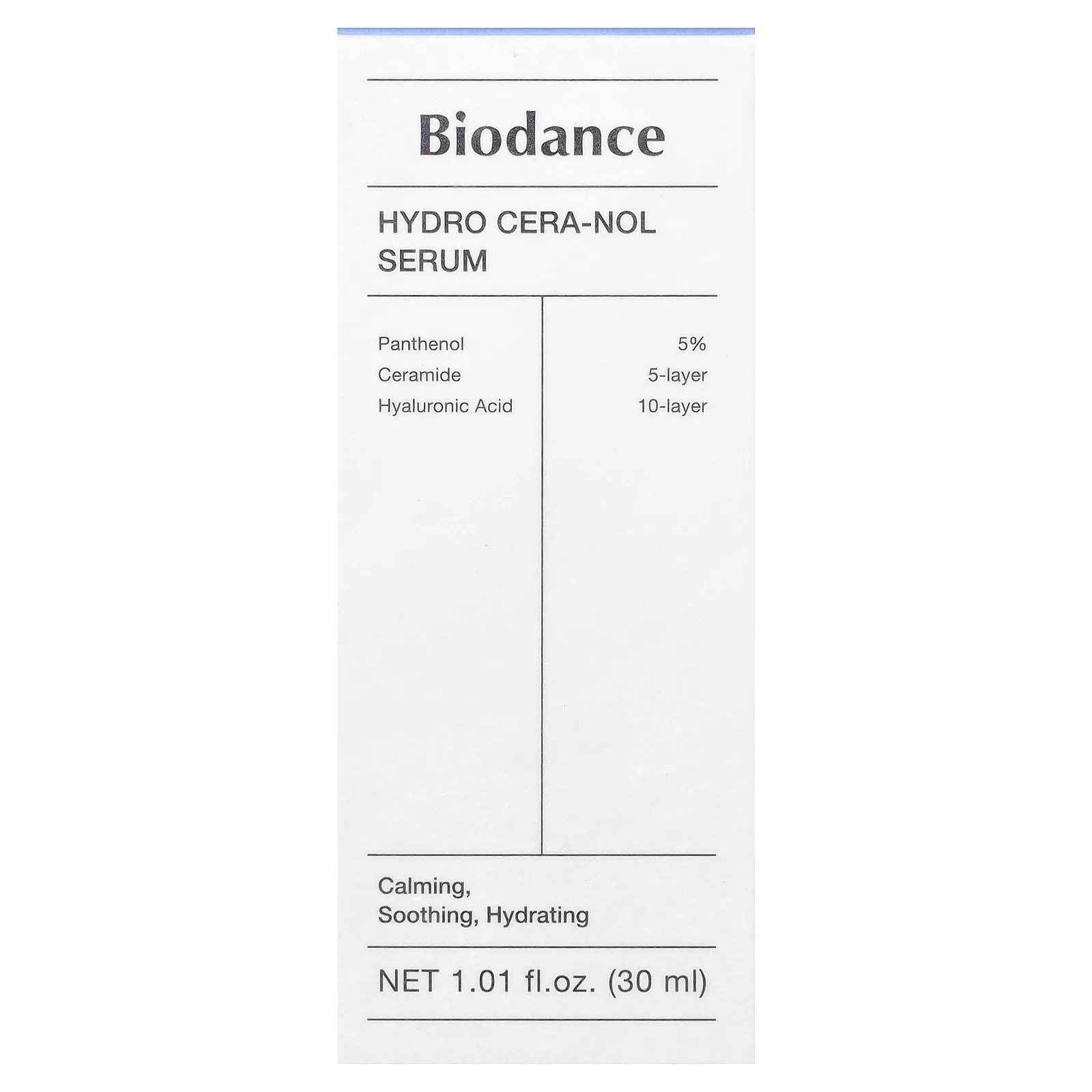 Biodance, Hydro Cera-Nol, сыворотка, 30 мл (1,01 жидк. унции)