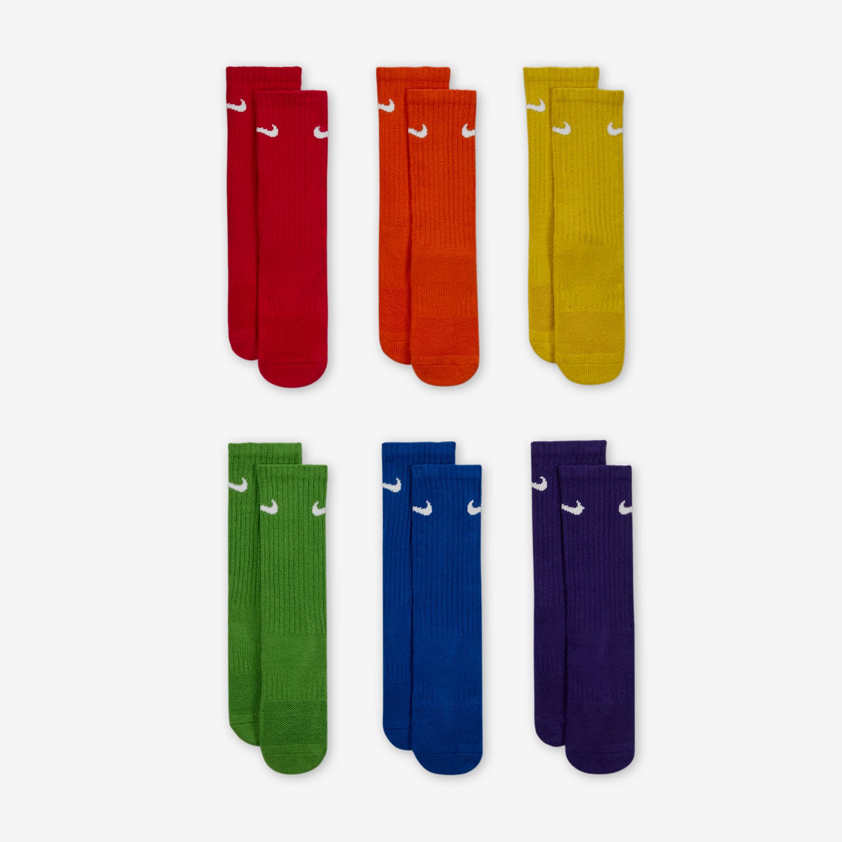 Nike Everyday Kids' Cushioned Crew Socks (6 Pairs)