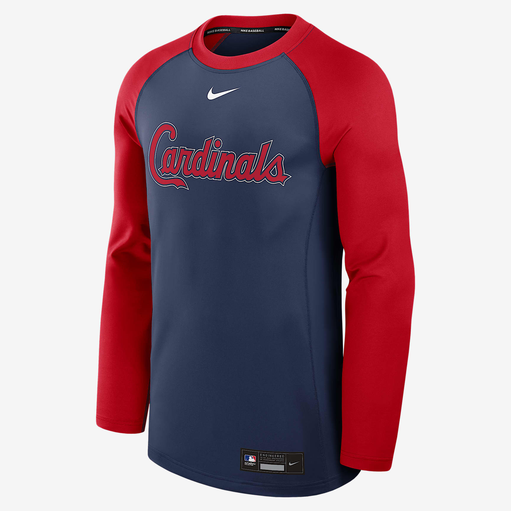 St. Louis Cardinals Authentic Collection Game Time Men's Nike Dri-FIT MLB Pullover Crew