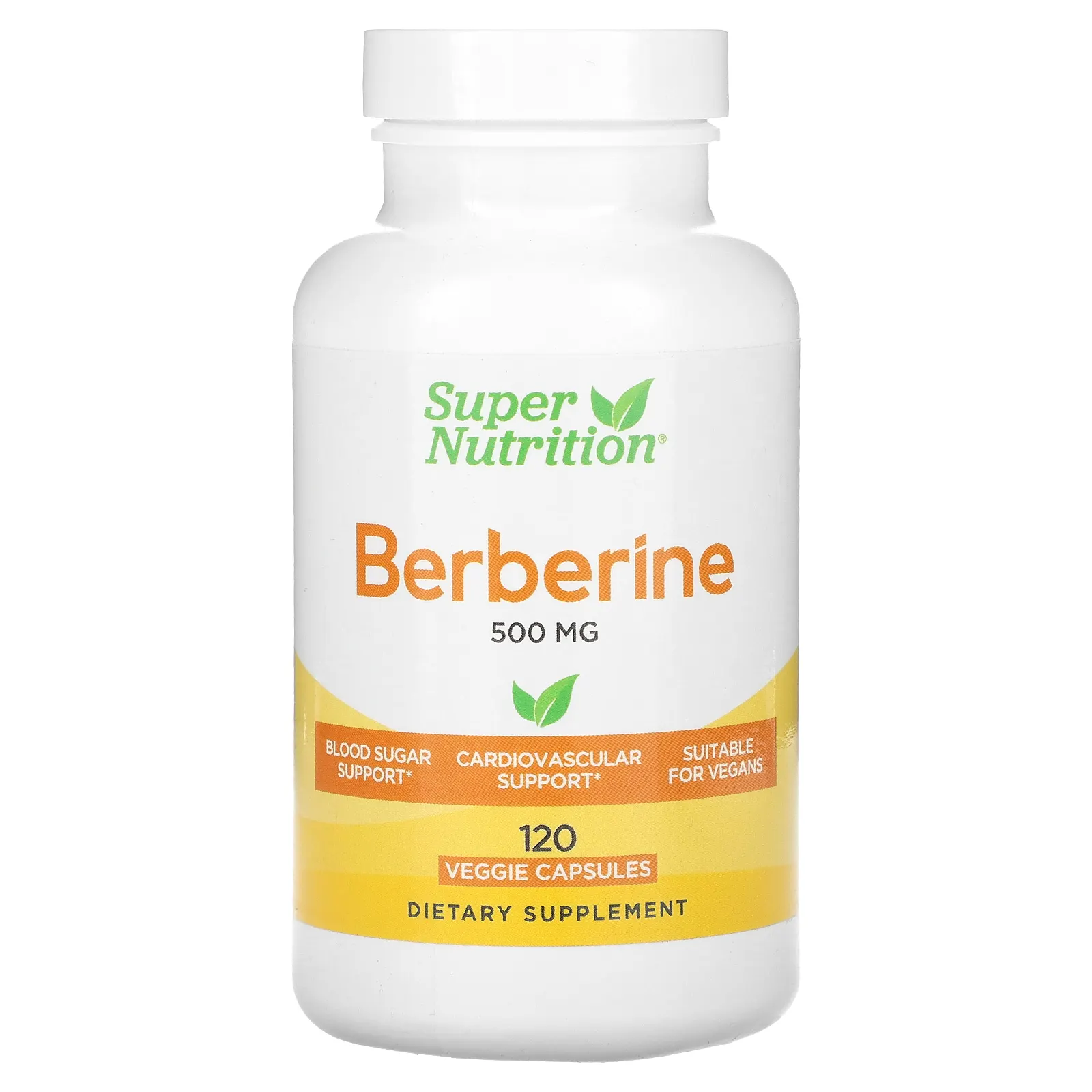 Super Nutrition, Berberine, фитосомы бербевиса, 500 мг, 120 растительных капсул