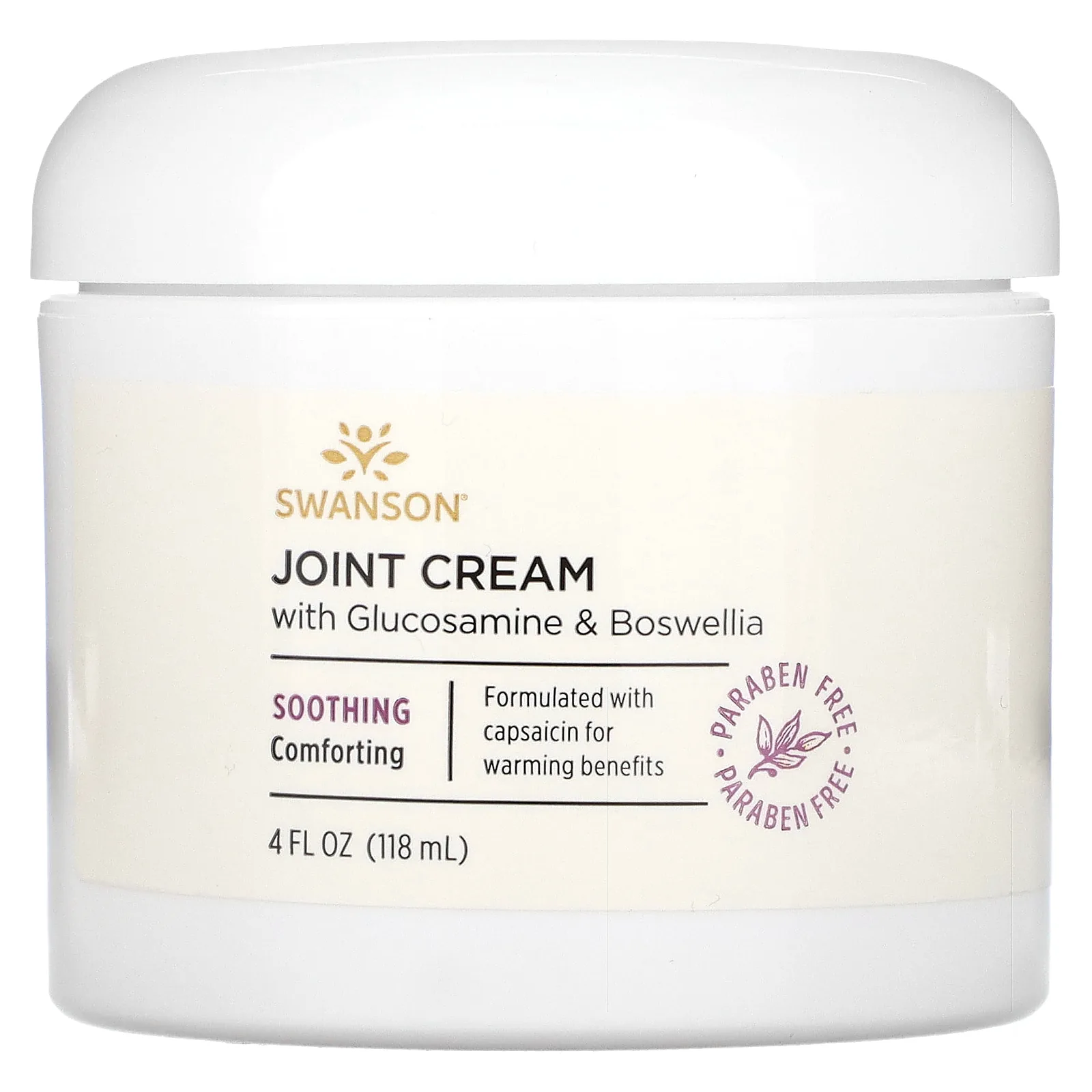 Swanson, Крем для суставов с глюкозамином и босвеллией, 118 мл (4 жидк. Унции)