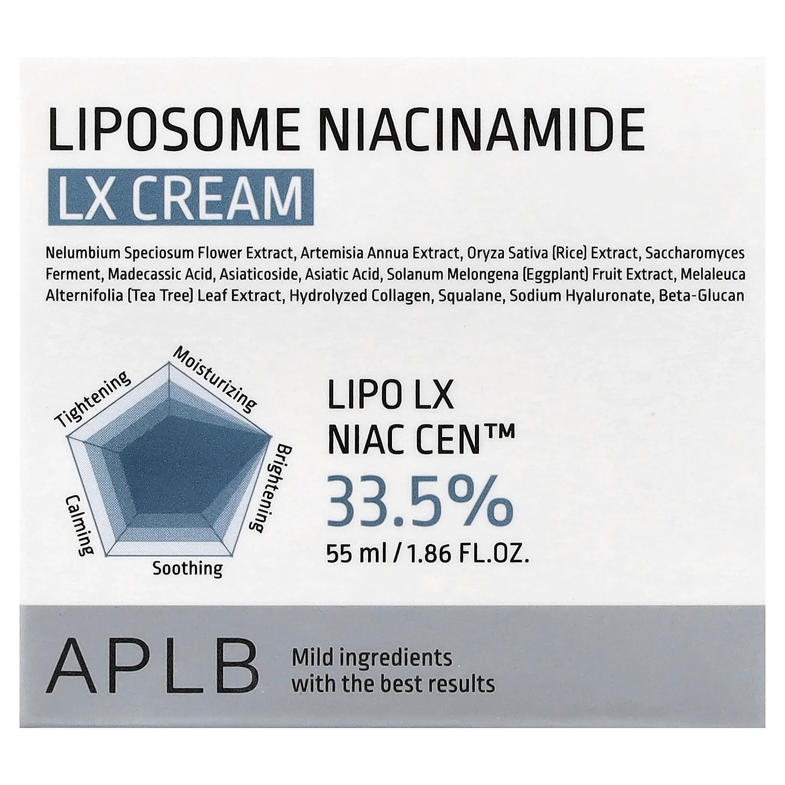 APLB, Крем с липосомальным ниацинамидом LX, 55 мл (1,86 жидк. Унции)