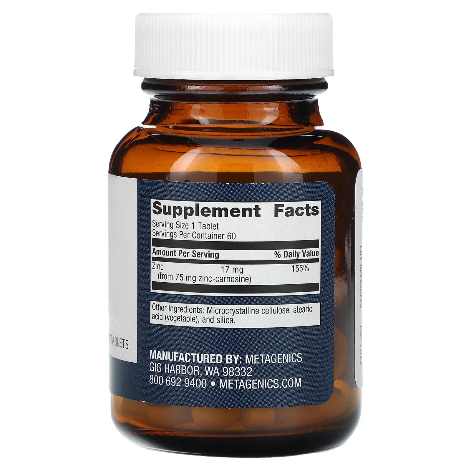 Metagenics, Zinlori 75, 60 таблеток
