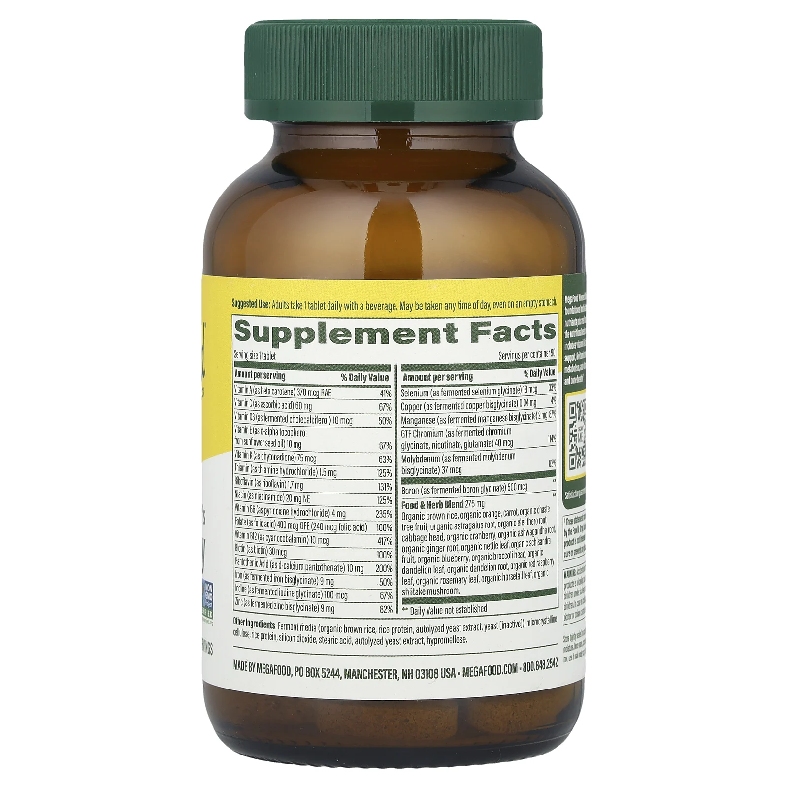 MegaFood, Мультивитамины для женщин, 90 таблеток